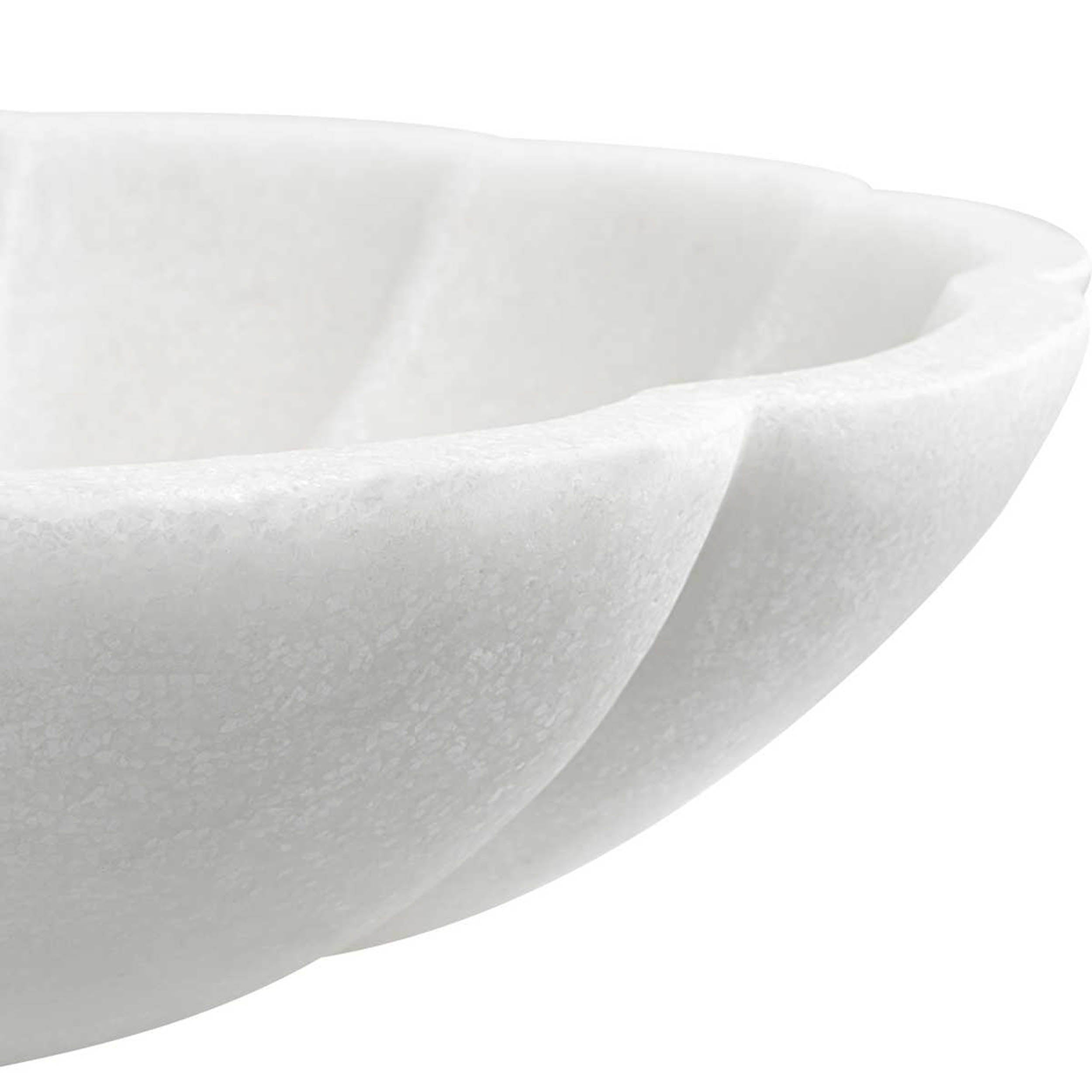 Ripple Crest Vases, White, Set of 2