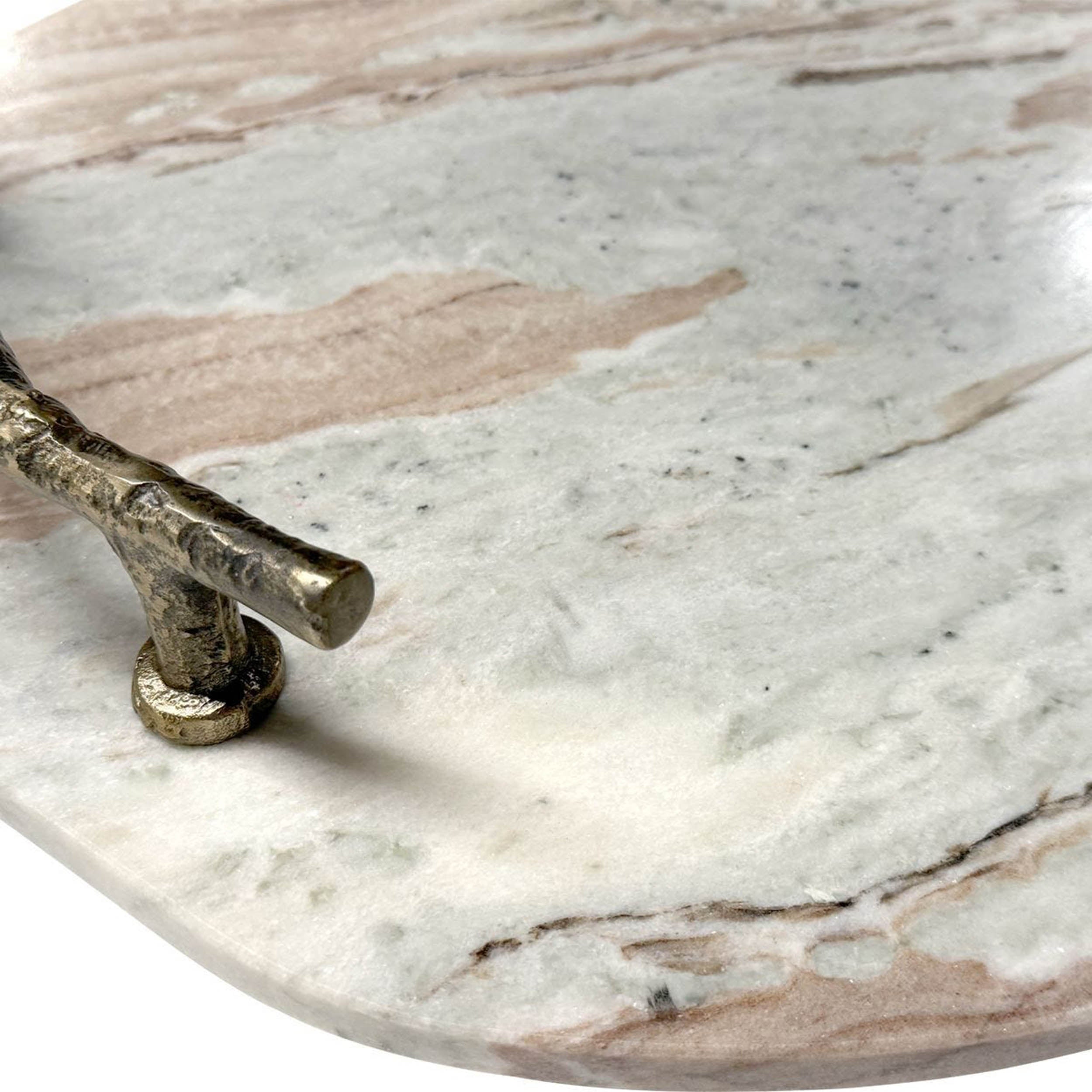 Stone and Twig Indoor-Outdoor Tray, White