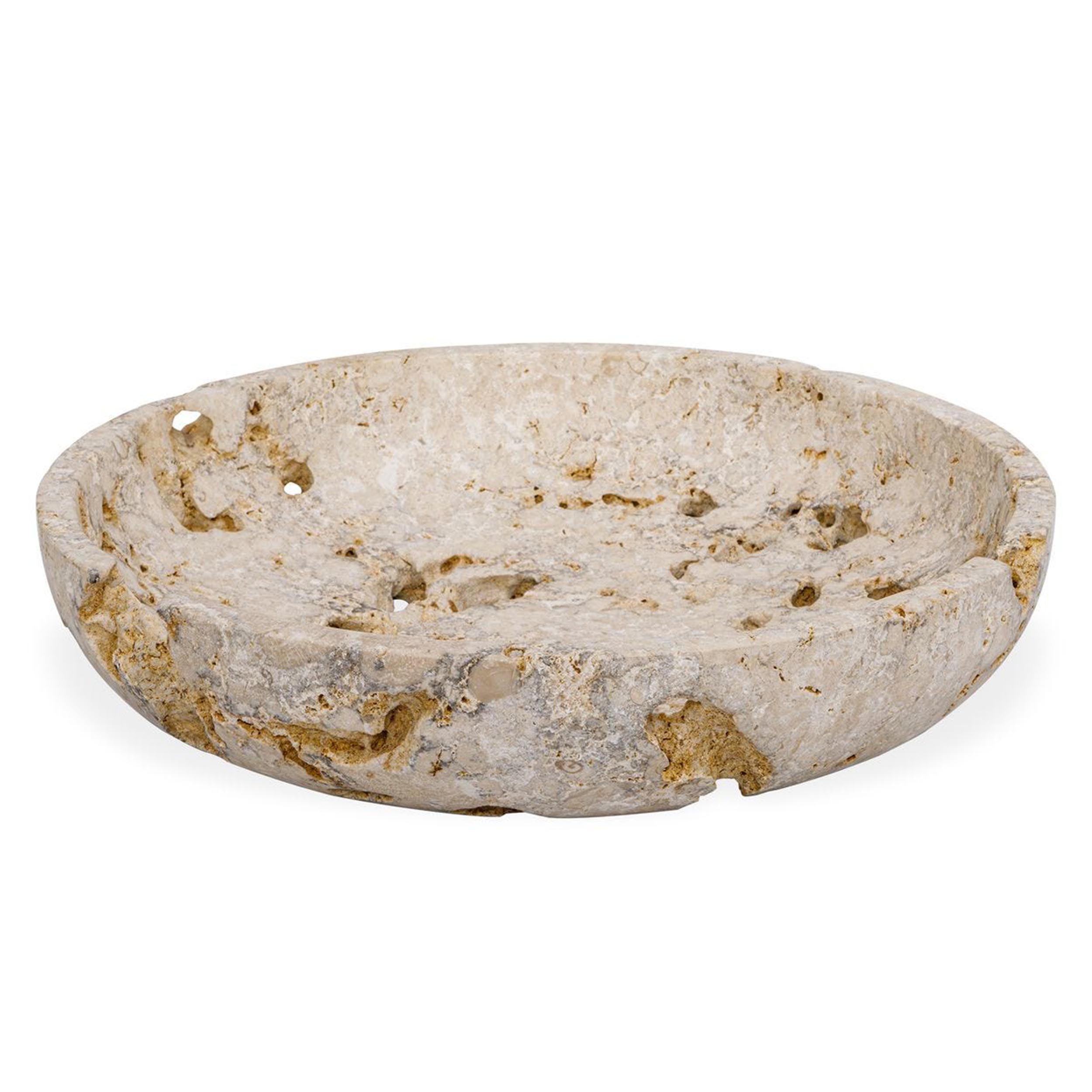 Quarried Stone Indoor-Outdoor Bowl, Beige