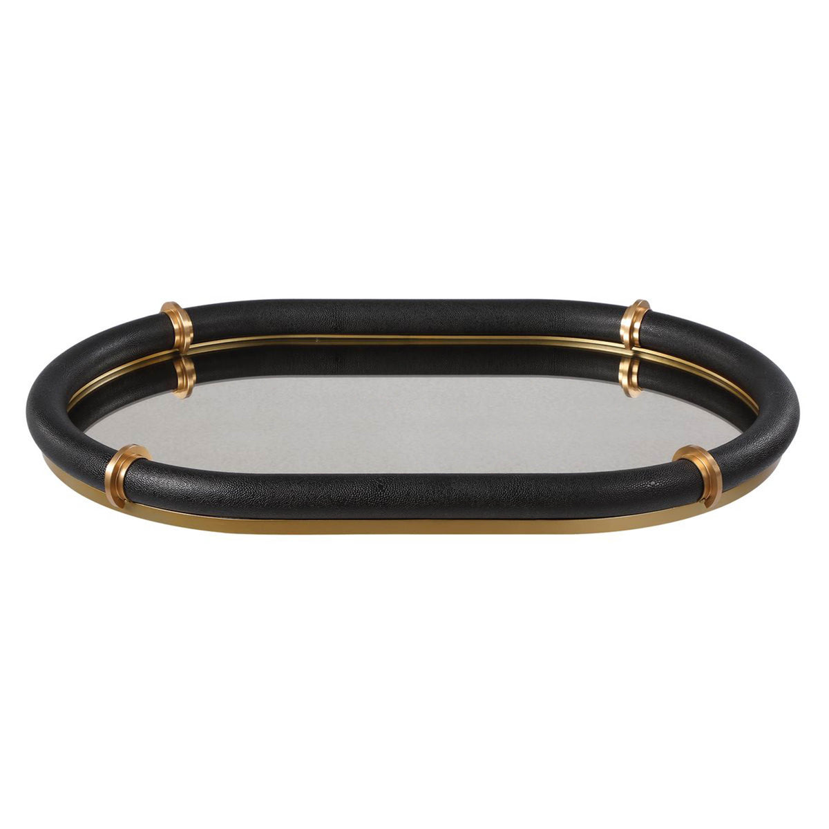 Cyprus Oval Tray, Black Statement Home Furniture Piece
