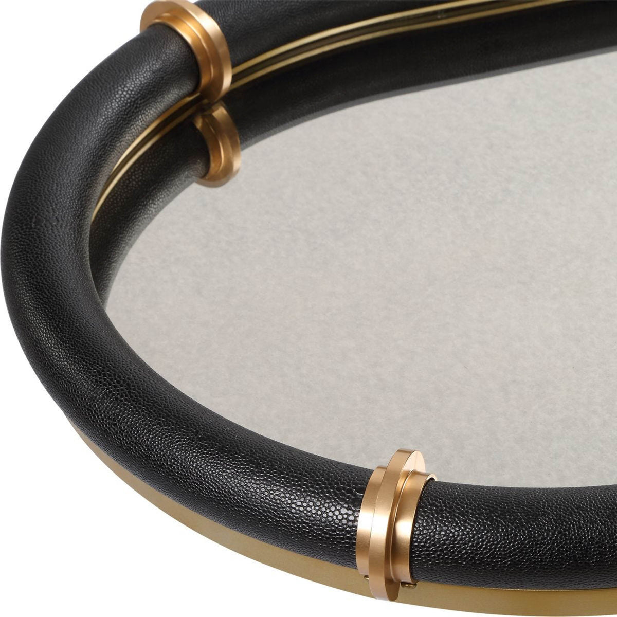 Cyprus Oval Tray, Black Statement Home Furniture Piece – alternate angle