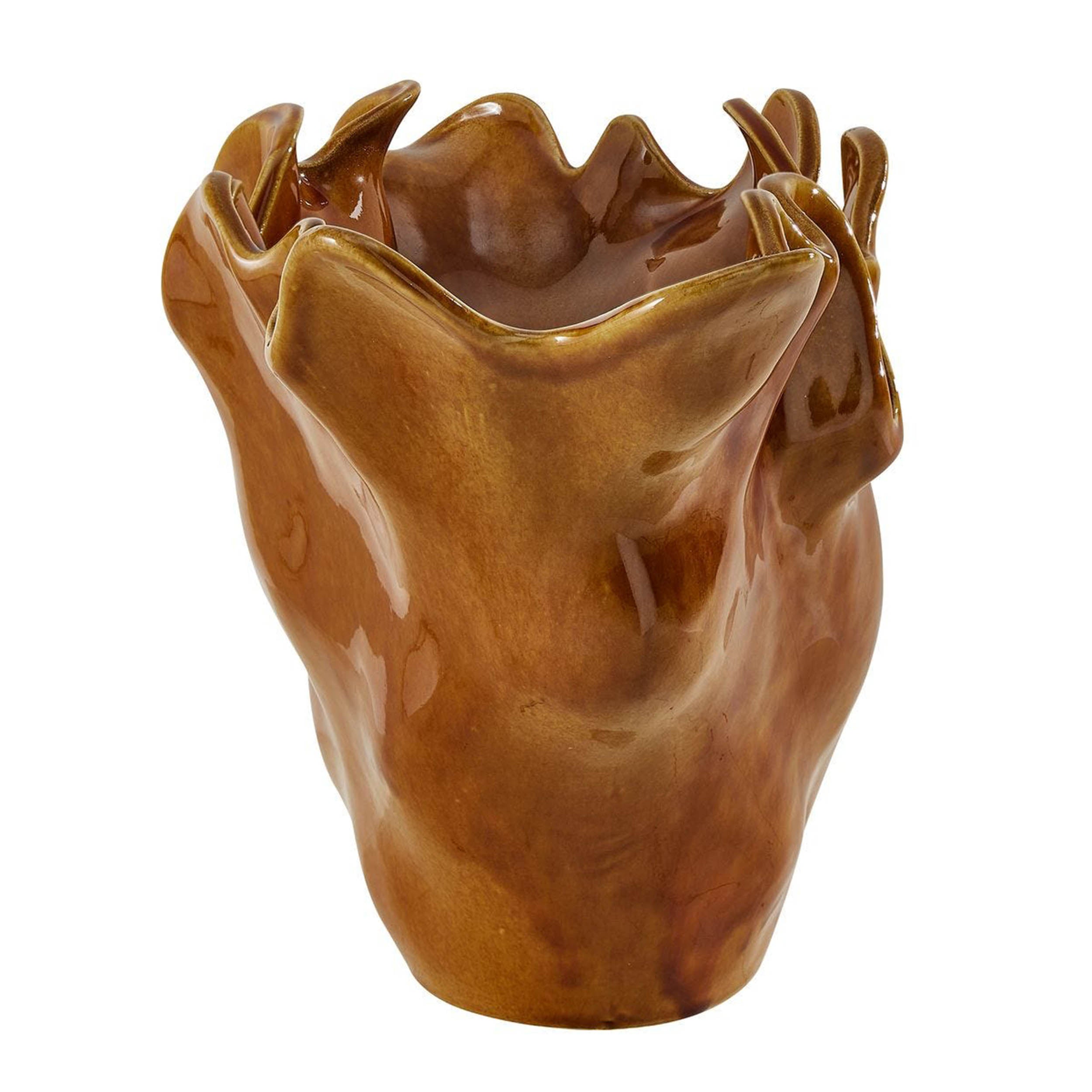 Amber Tide Indoor-Outdoor Bowl, Brown