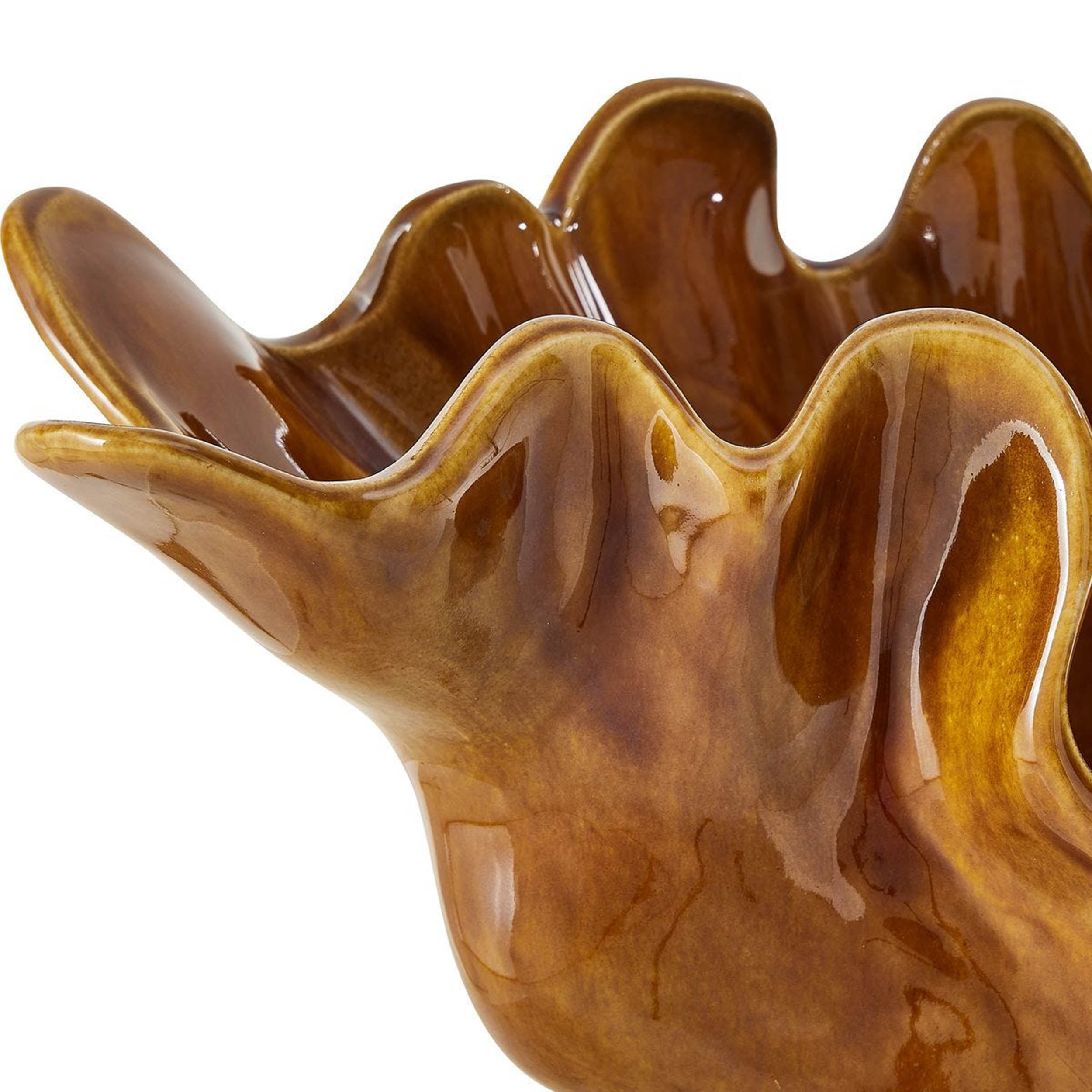 Amber Tide Indoor-Outdoor Bowl, Brown