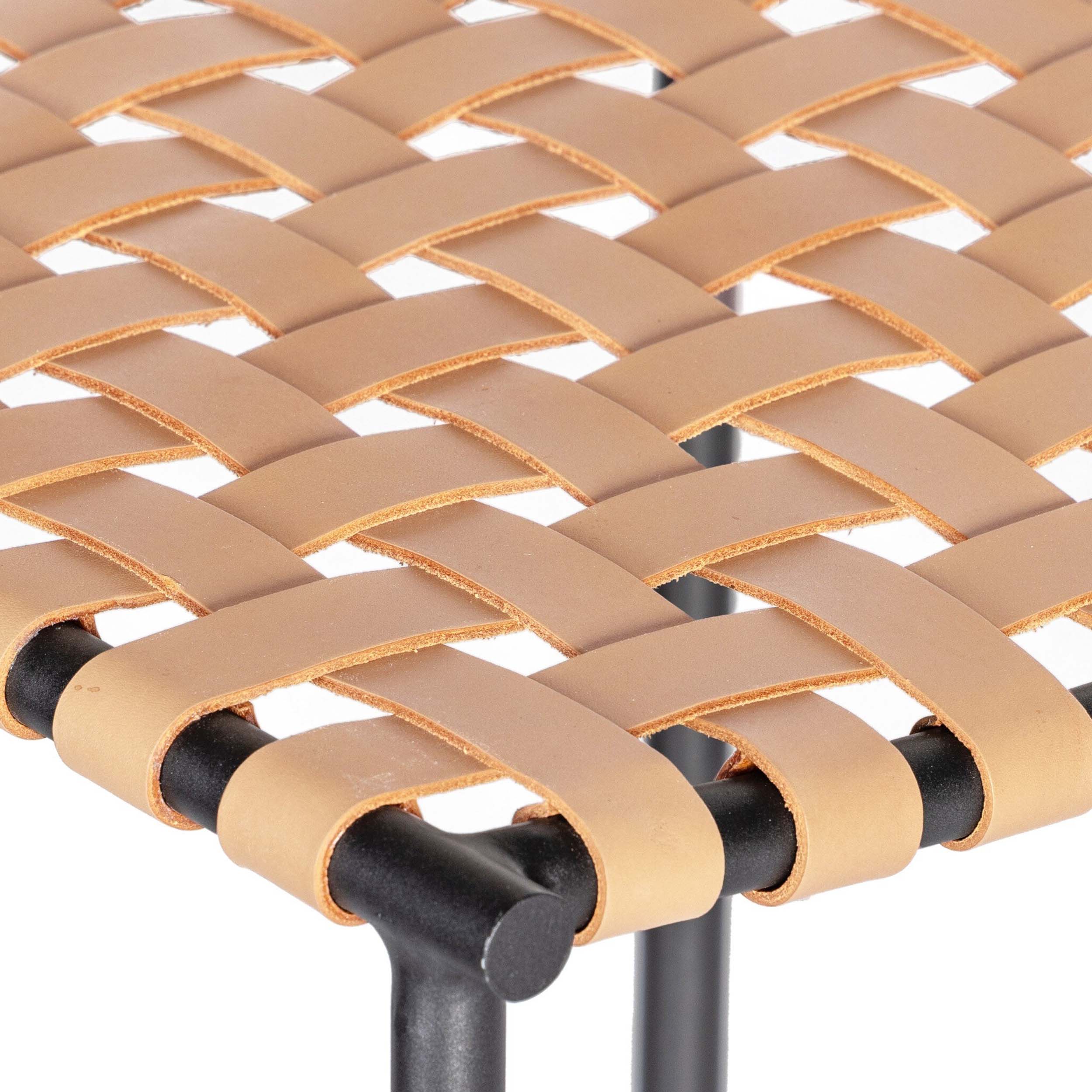 Garza Counter Stool, Natural Leather