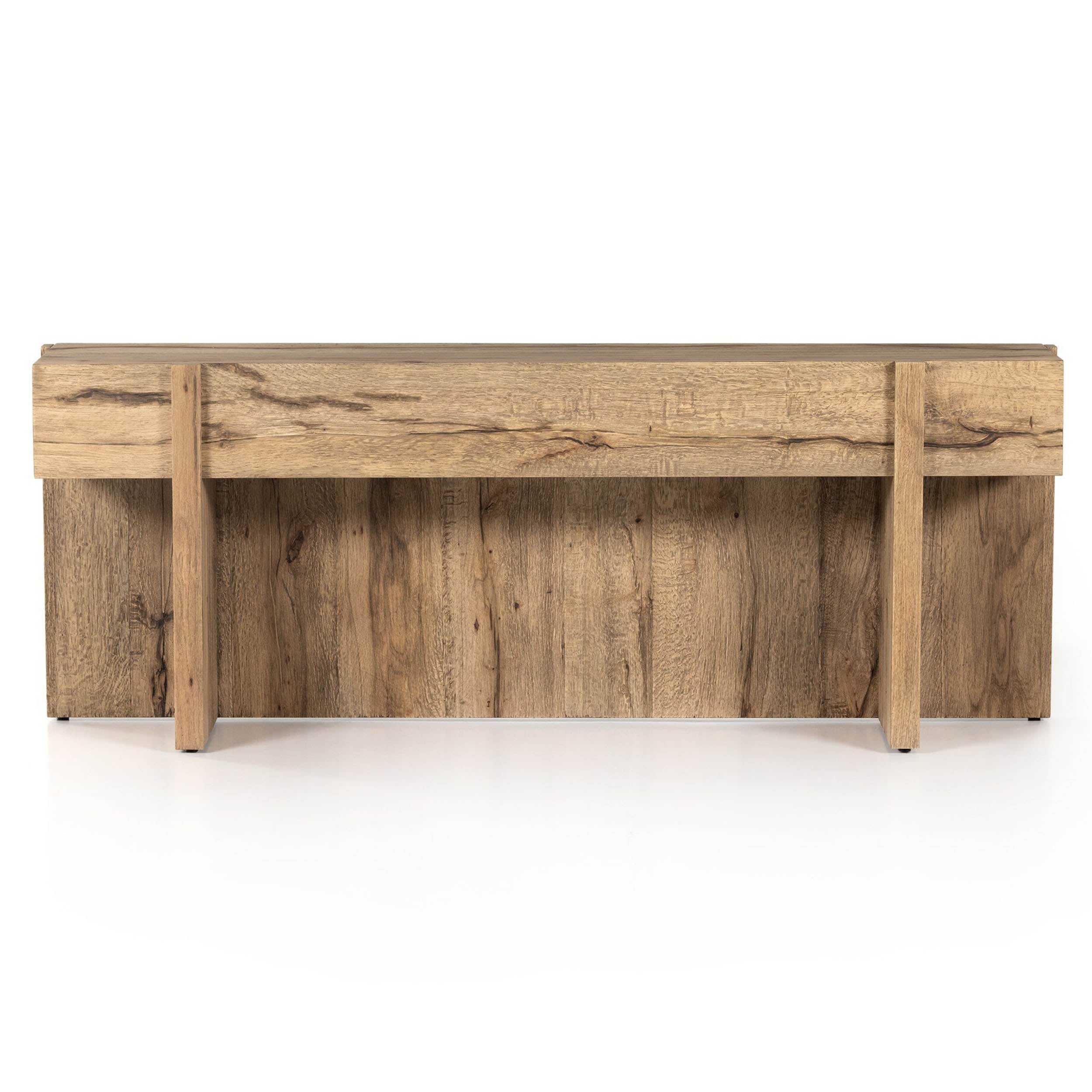 Bingham Console Table, Rustic Oak Veneer, Rustic Oak Veneer