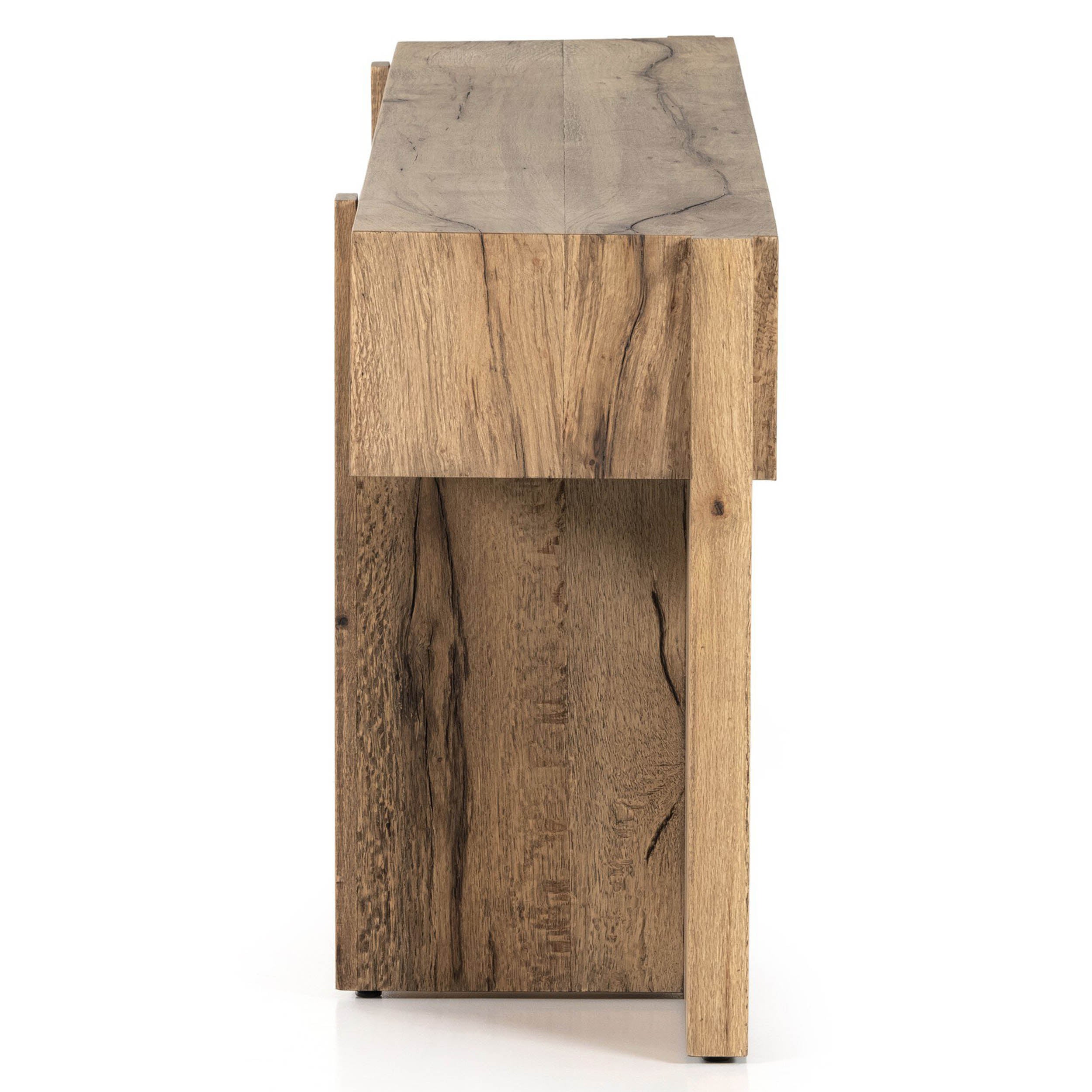 Bingham Console Table, Rustic Oak Veneer, Rustic Oak Veneer