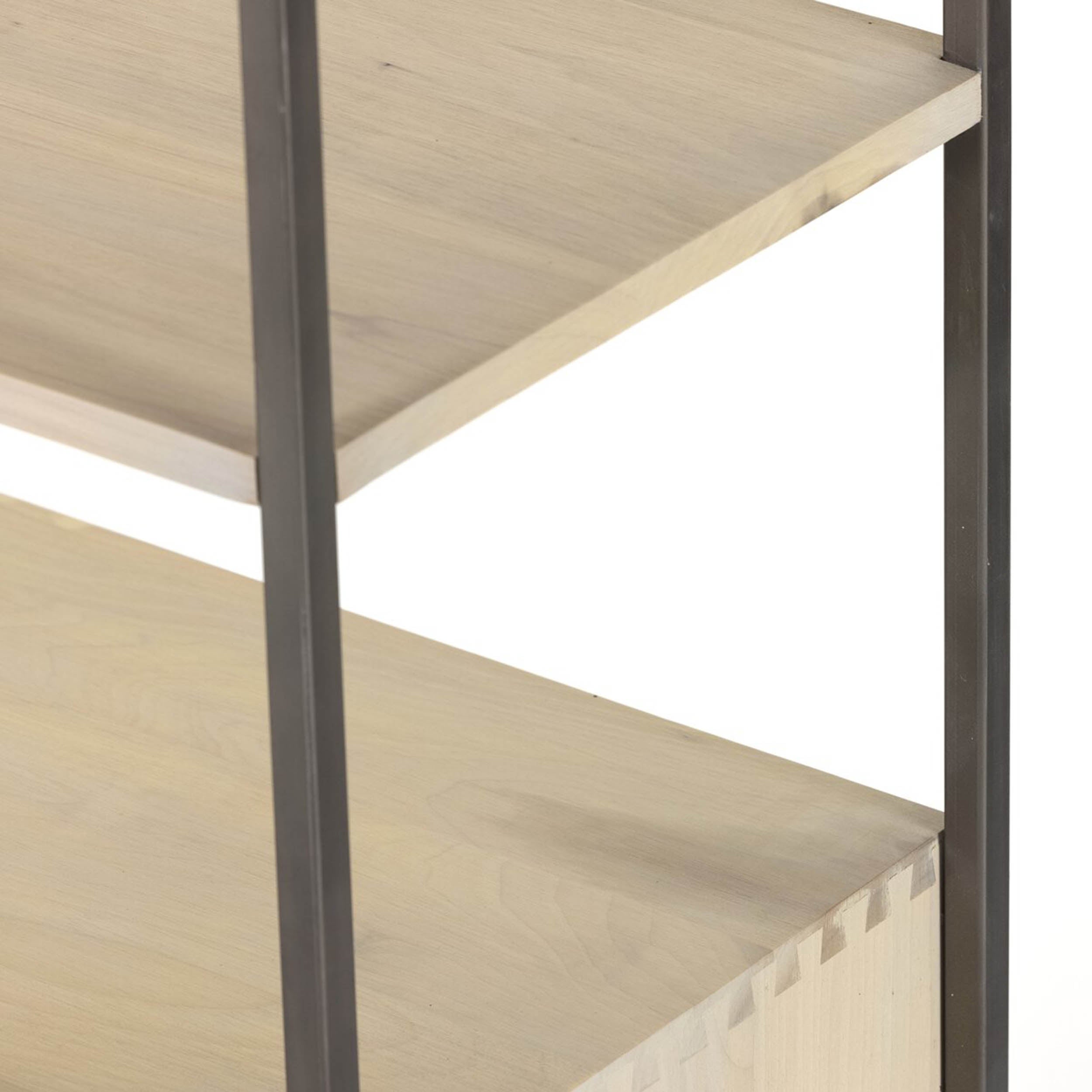 Trey Modular Wide Bookcase, Dove Poplar