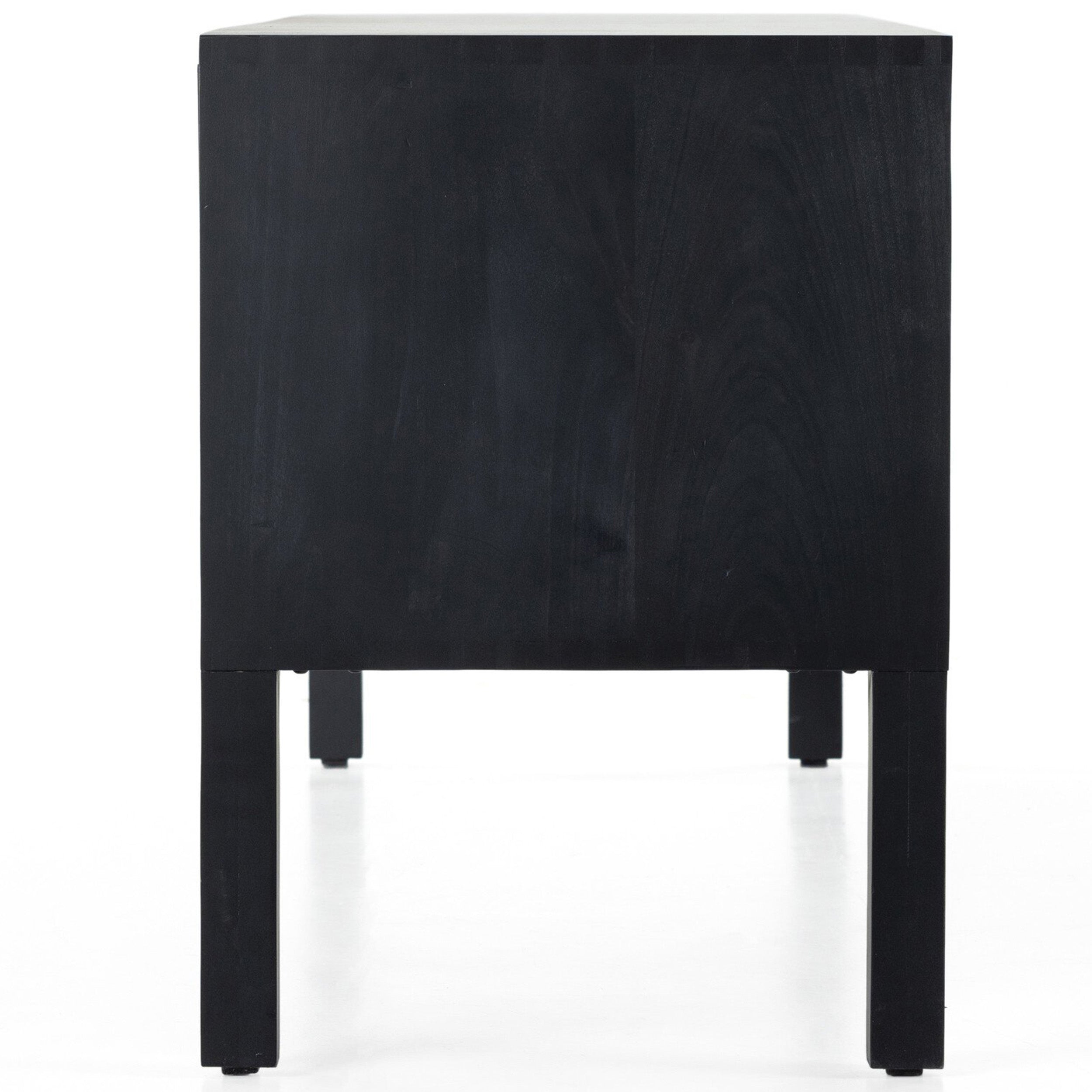 Isador Media Console, Black Wash Poplar