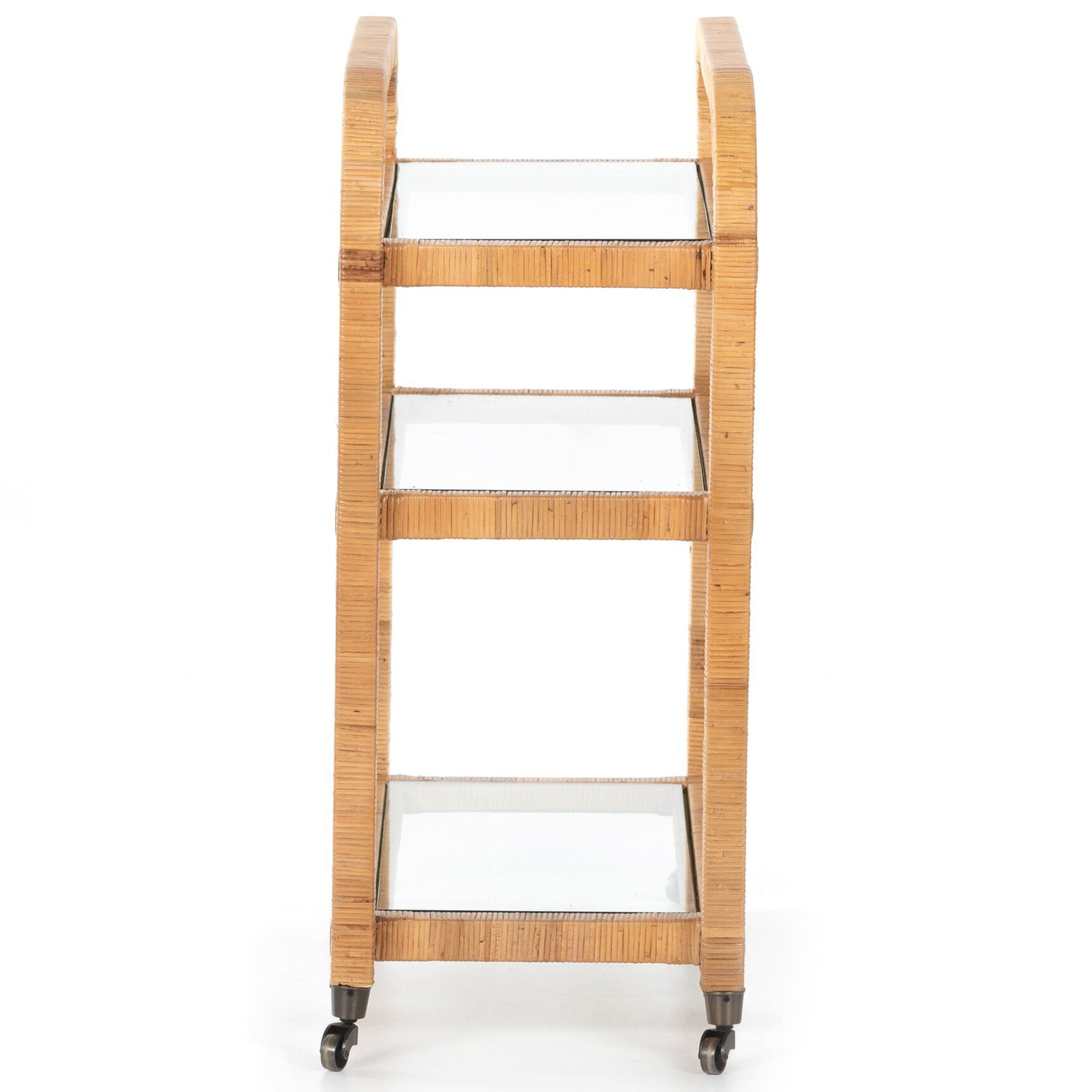 Dory Bar Cart, Wrapped Honey Rattan