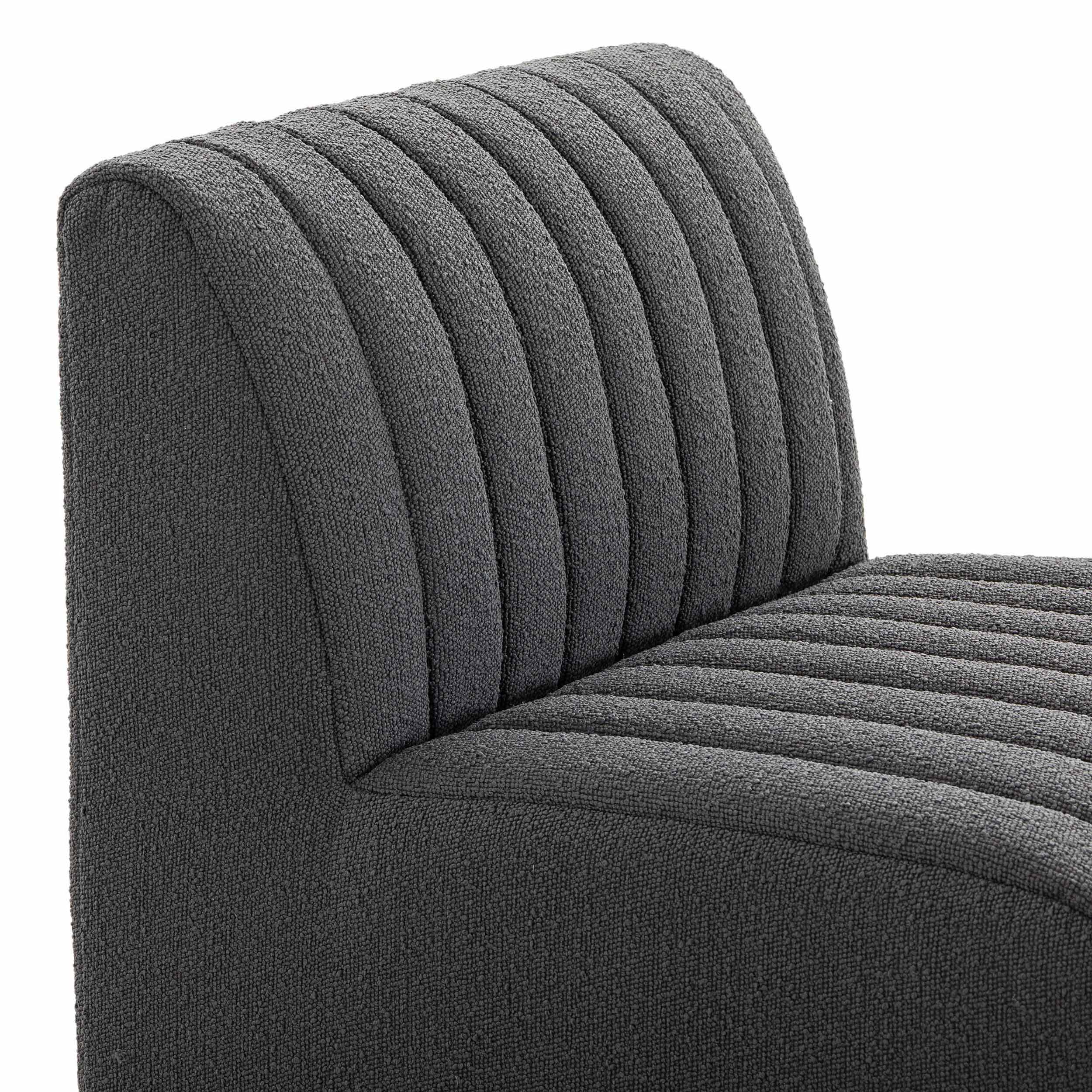 Build Your Own: Augustine Dining Banquette, FIQA Boucle Charcoal, Chair