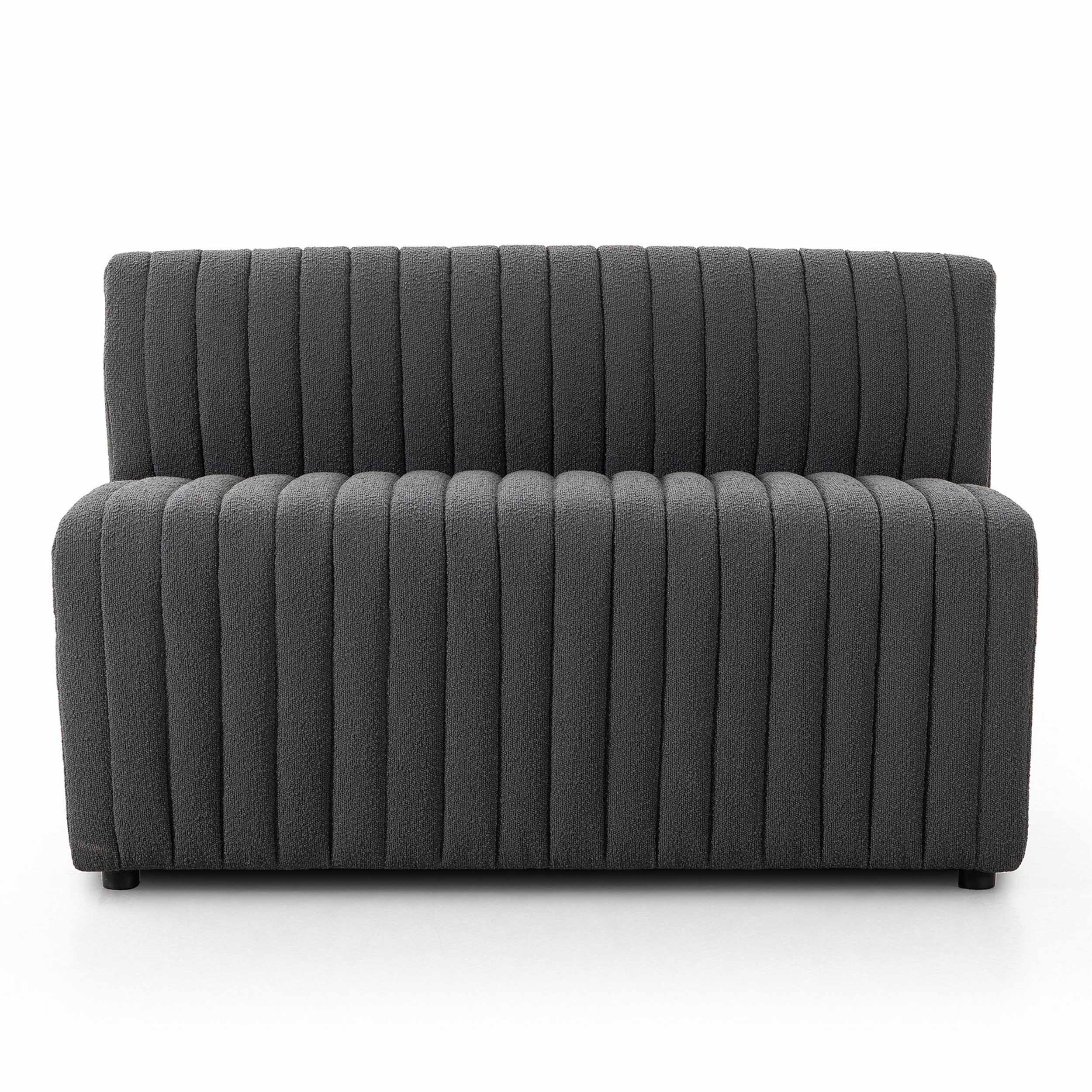 Build Your Own: Augustine Dining Banquette, FIQA Boucle Charcoal, 49" Bench