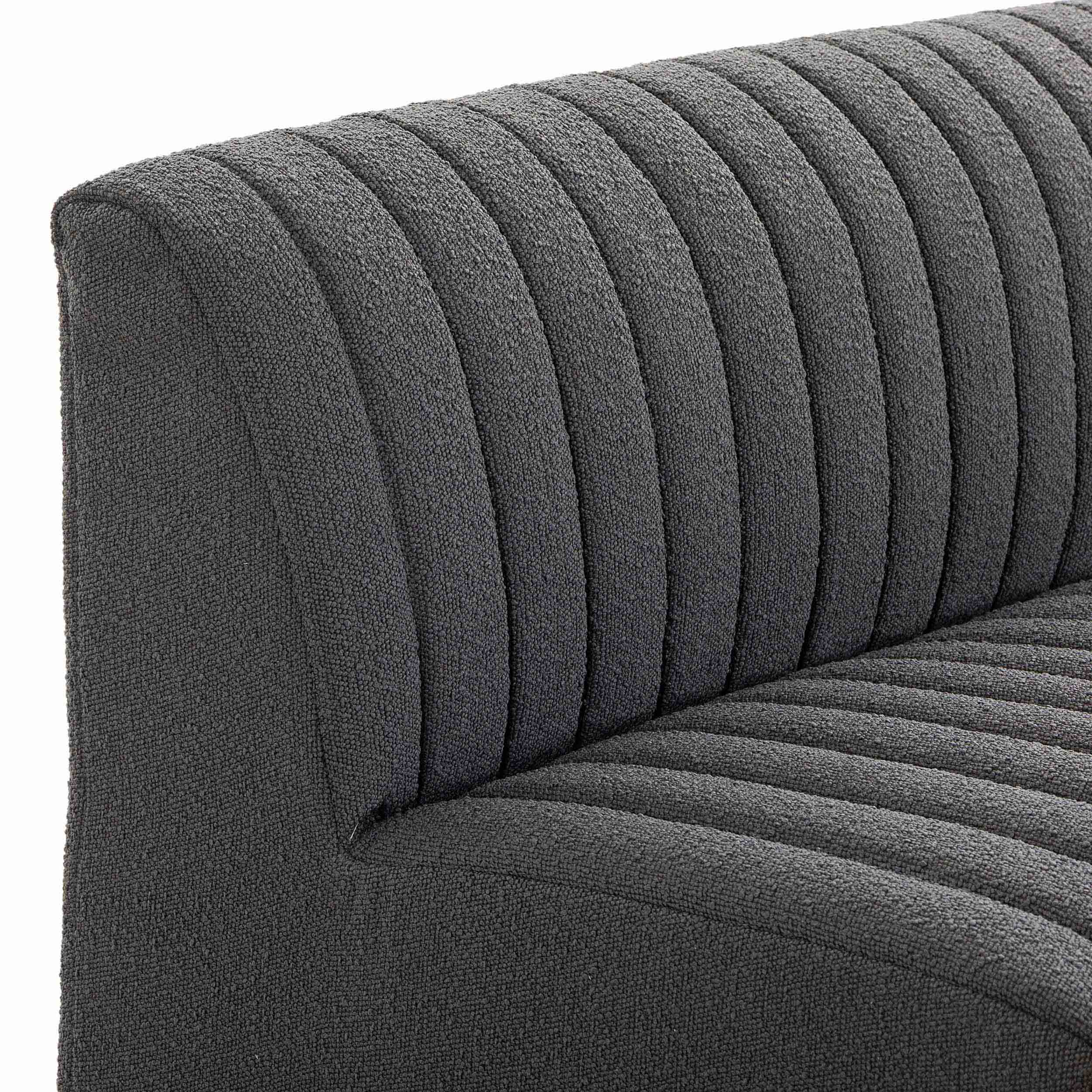 Build Your Own: Augustine Dining Banquette, FIQA Boucle Charcoal, 49" Bench