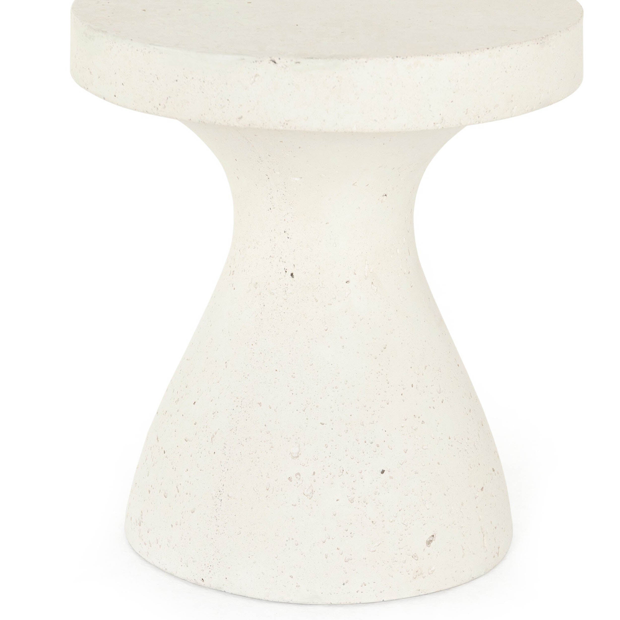 Koda Outdoor End Table, Textured White