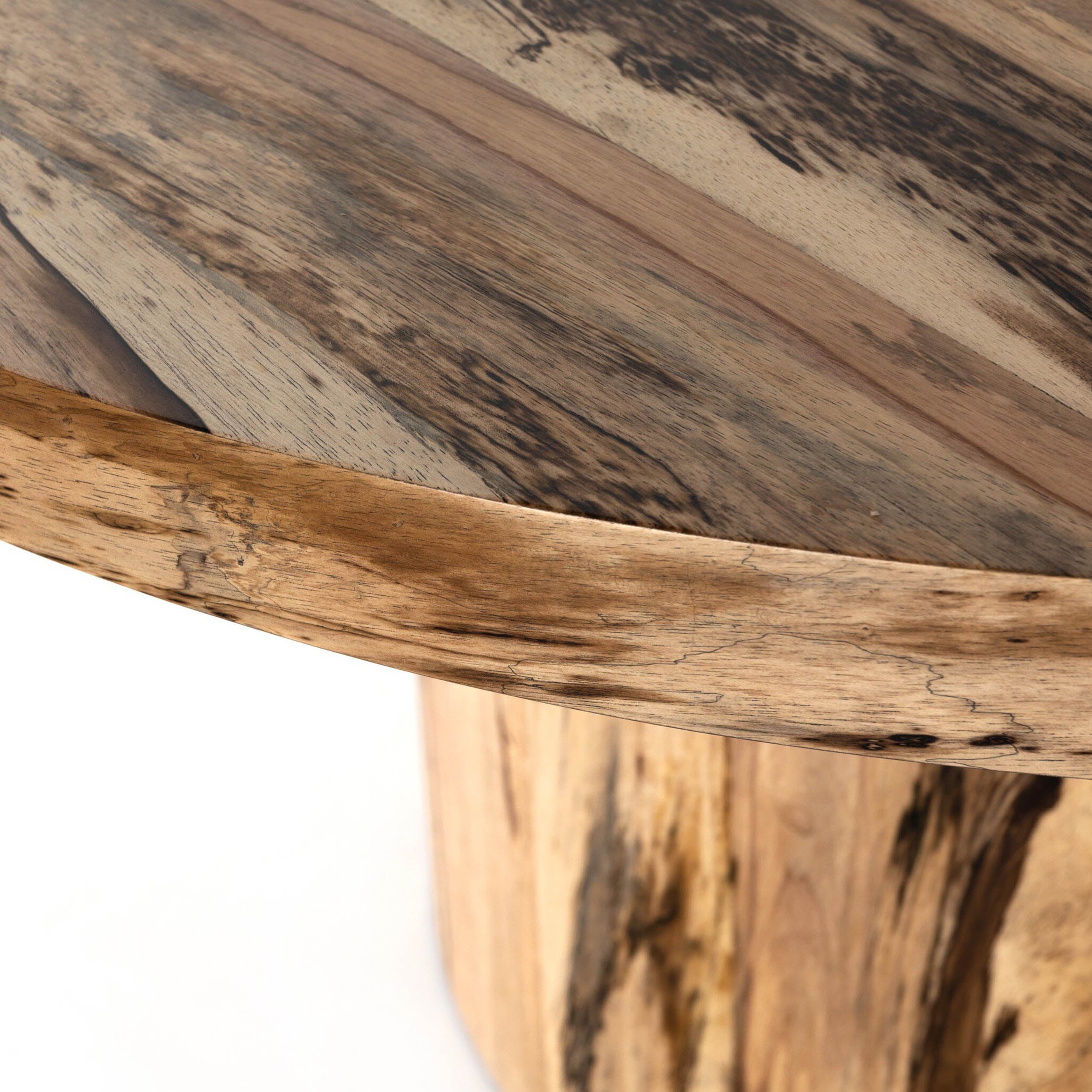 Hudson Round Dining Table, Spalted Primavera