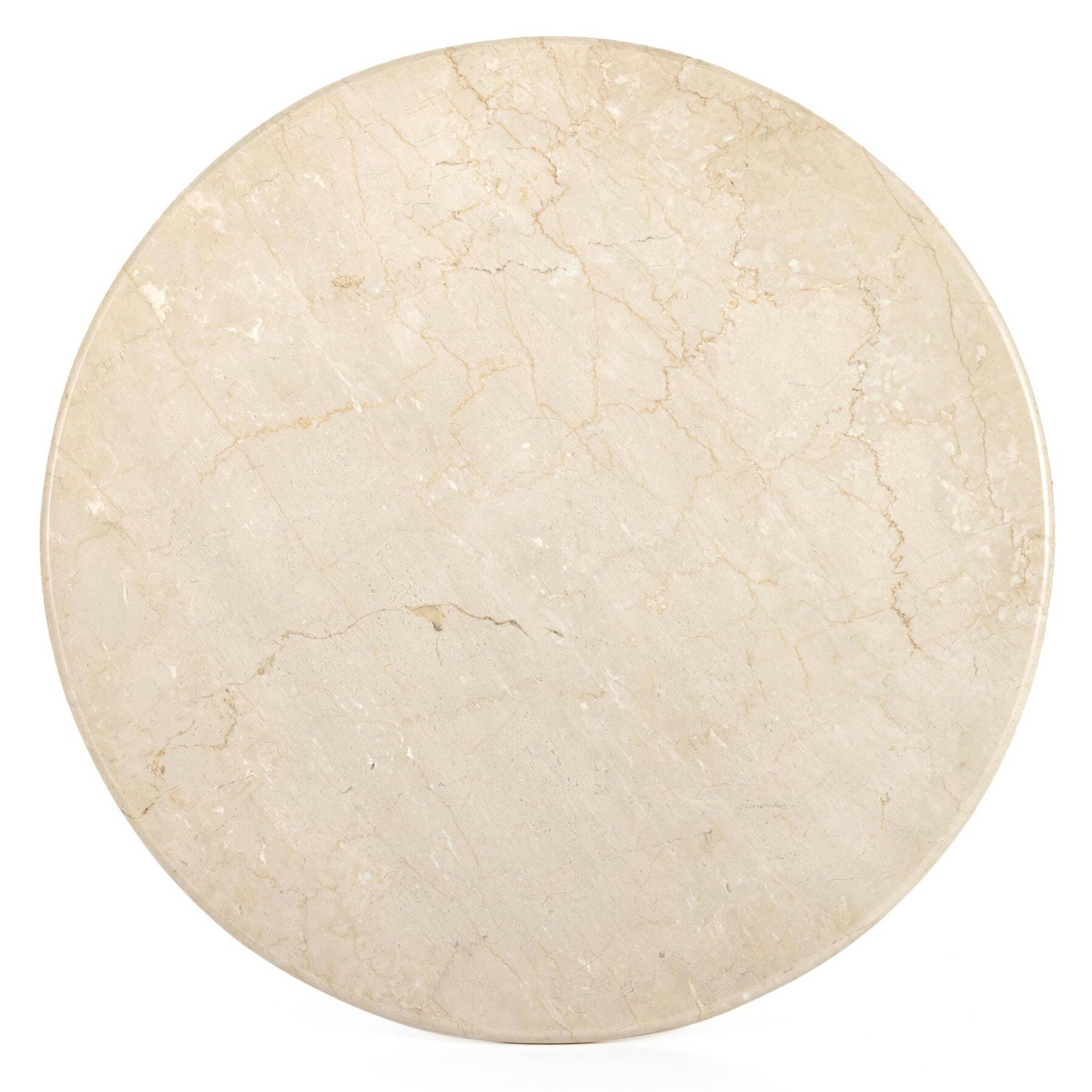 Belle Round Dining Table, Cream Marble