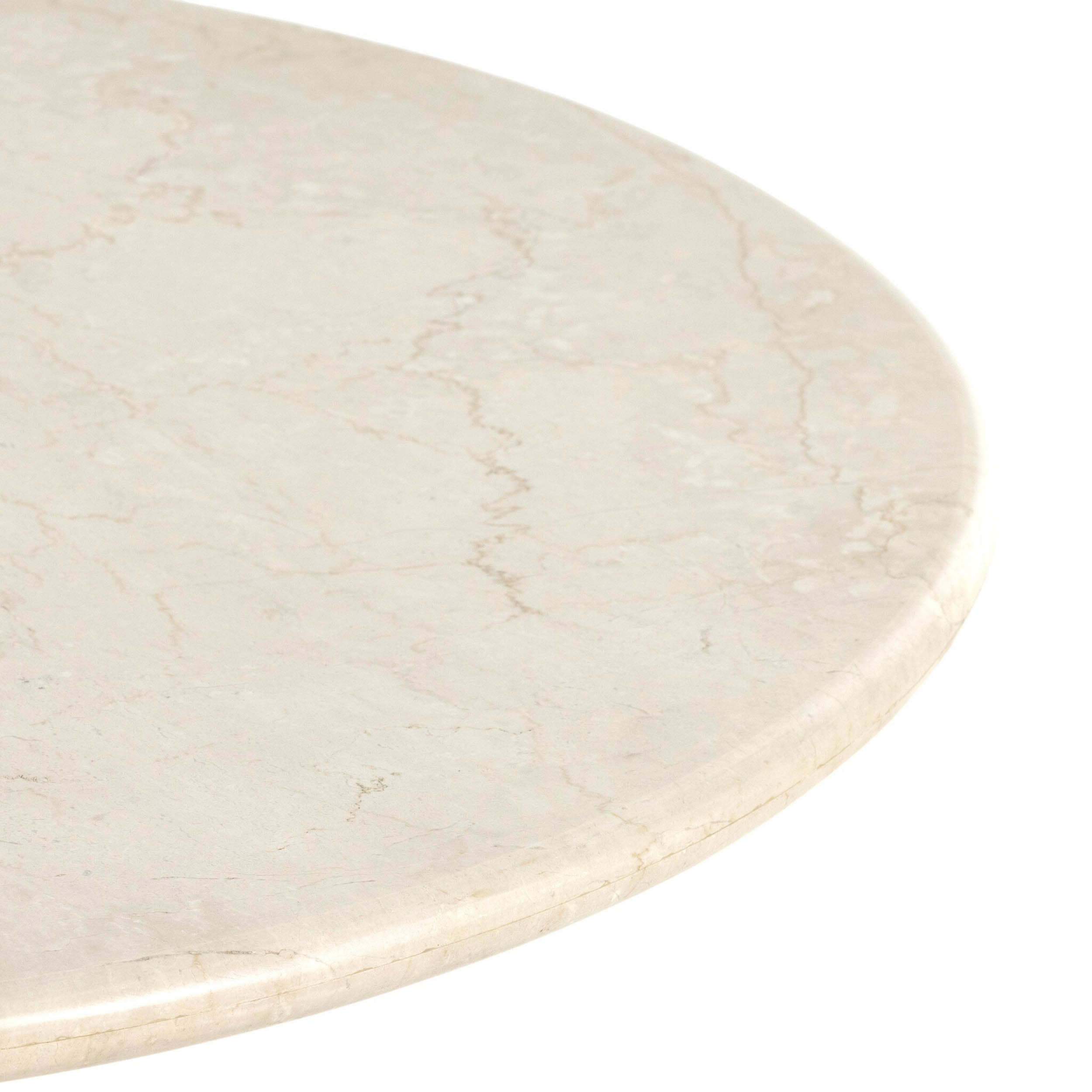 Belle Round Dining Table, Cream Marble