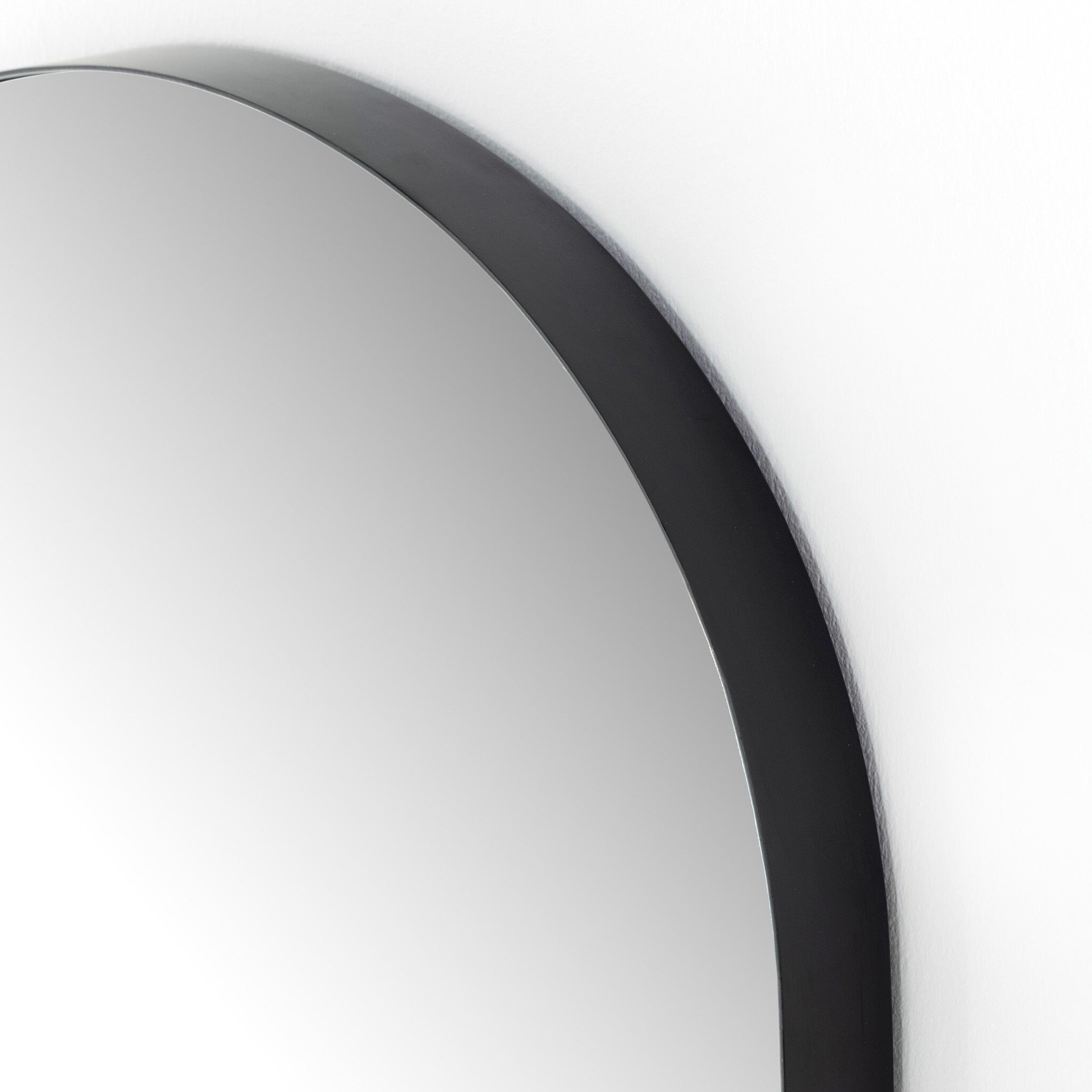 Georgina Small Mirror, Iron Matte Black
