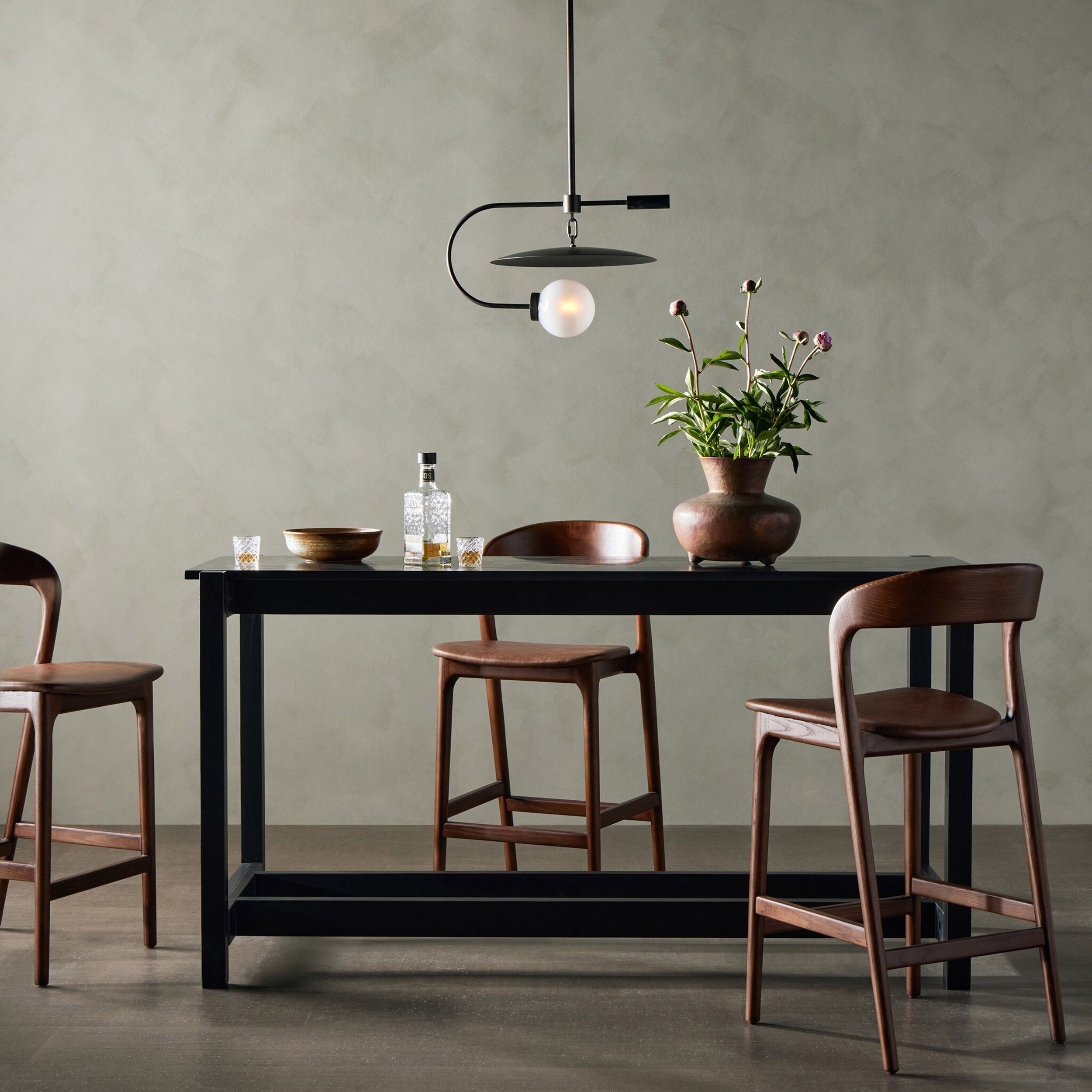 Scout Bar + Counter Table, Black Marble