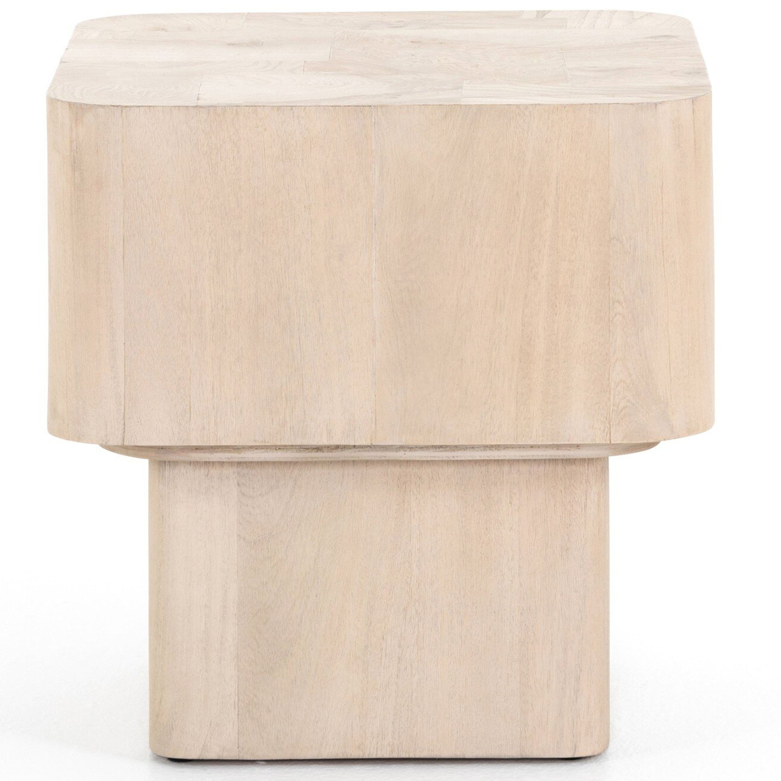 Blanco End Table, Bleached Burl