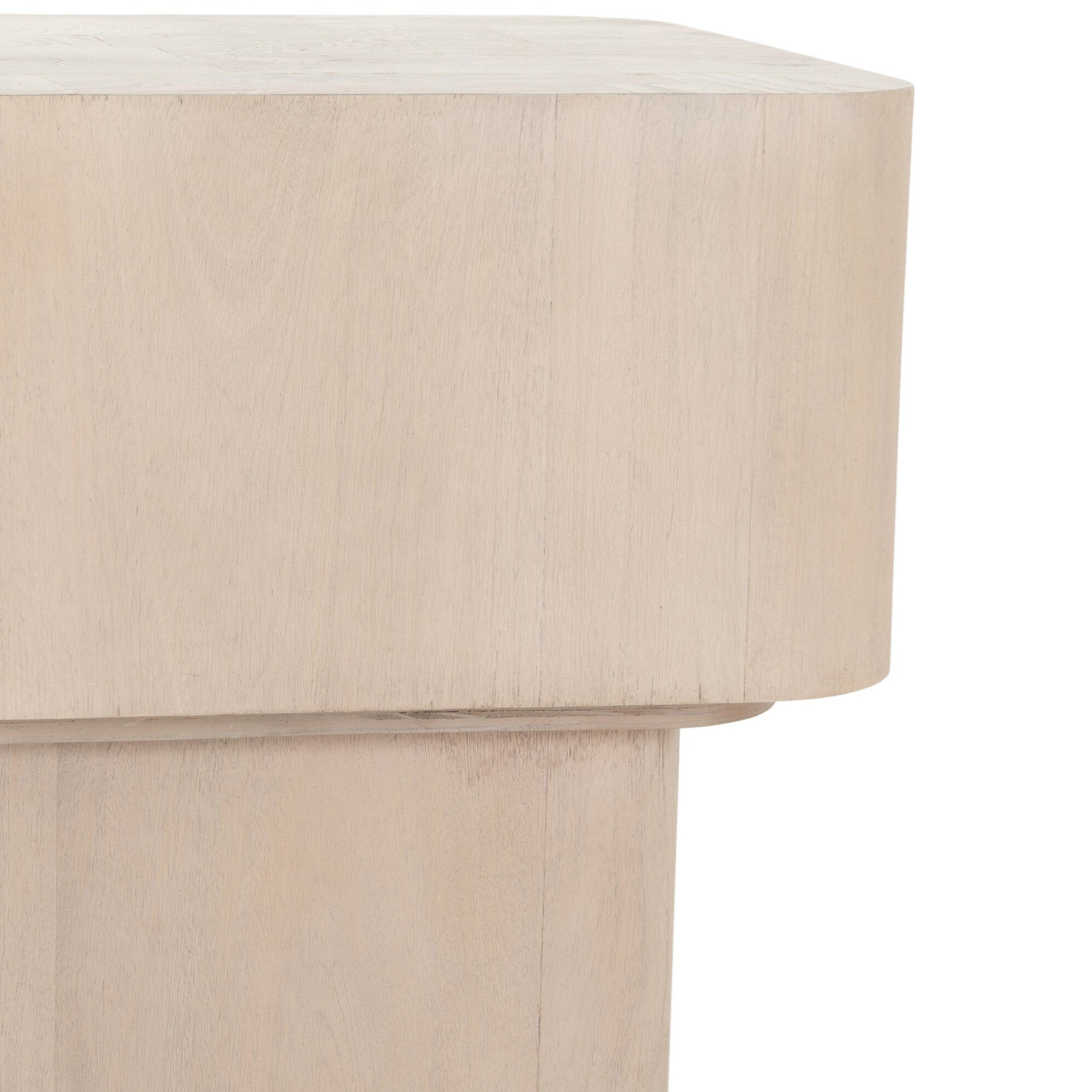 Blanco End Table, Bleached Burl