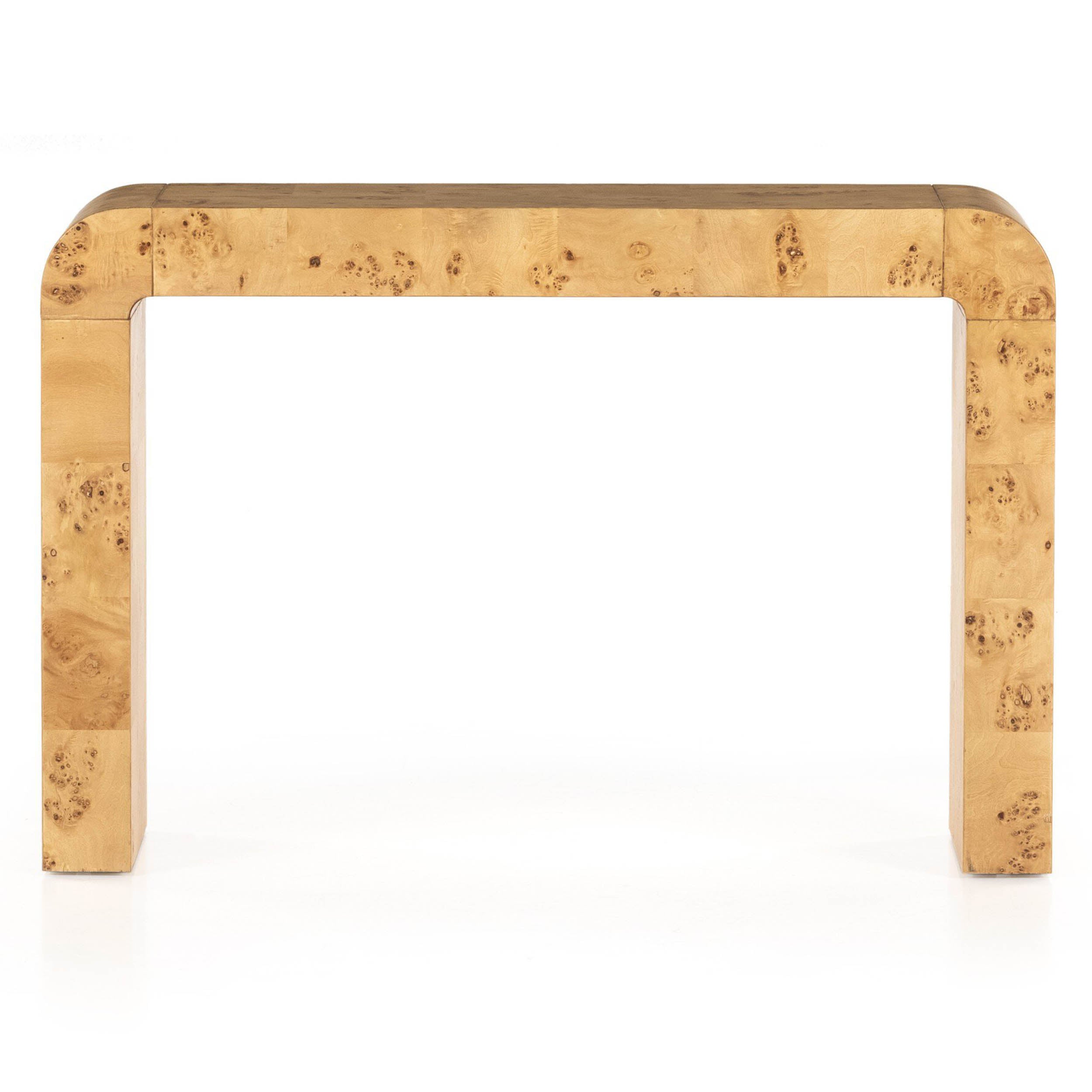 Jenson Console Table, Natural Poplar Burl Veneer