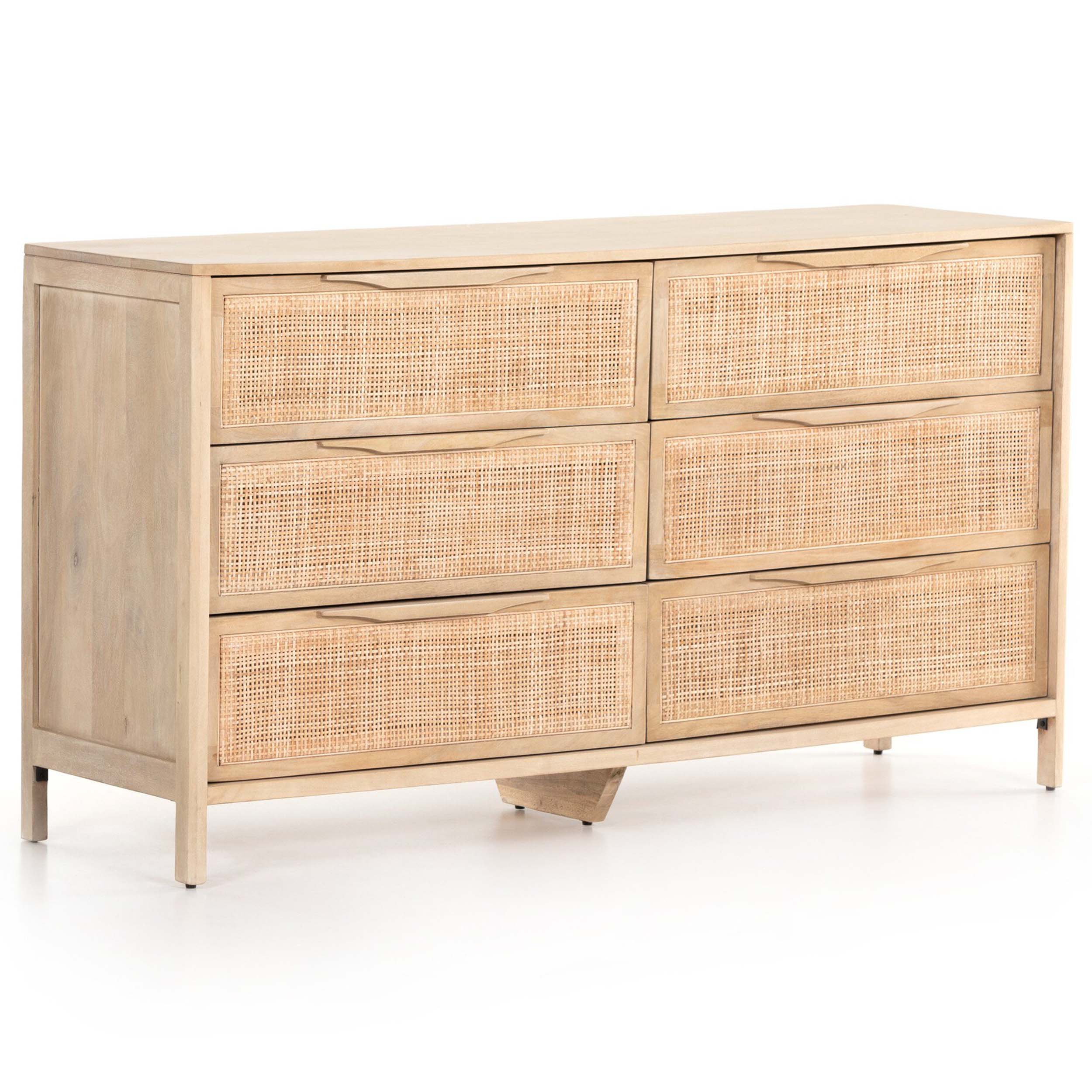Sydney 6 Drawer Dresser, Natural Mango
