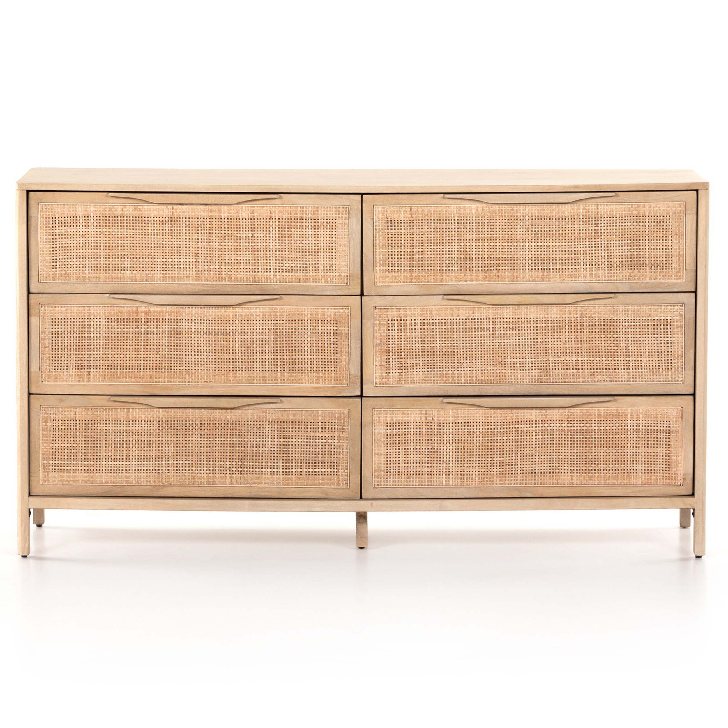 Sydney 6 Drawer Dresser, Natural Mango
