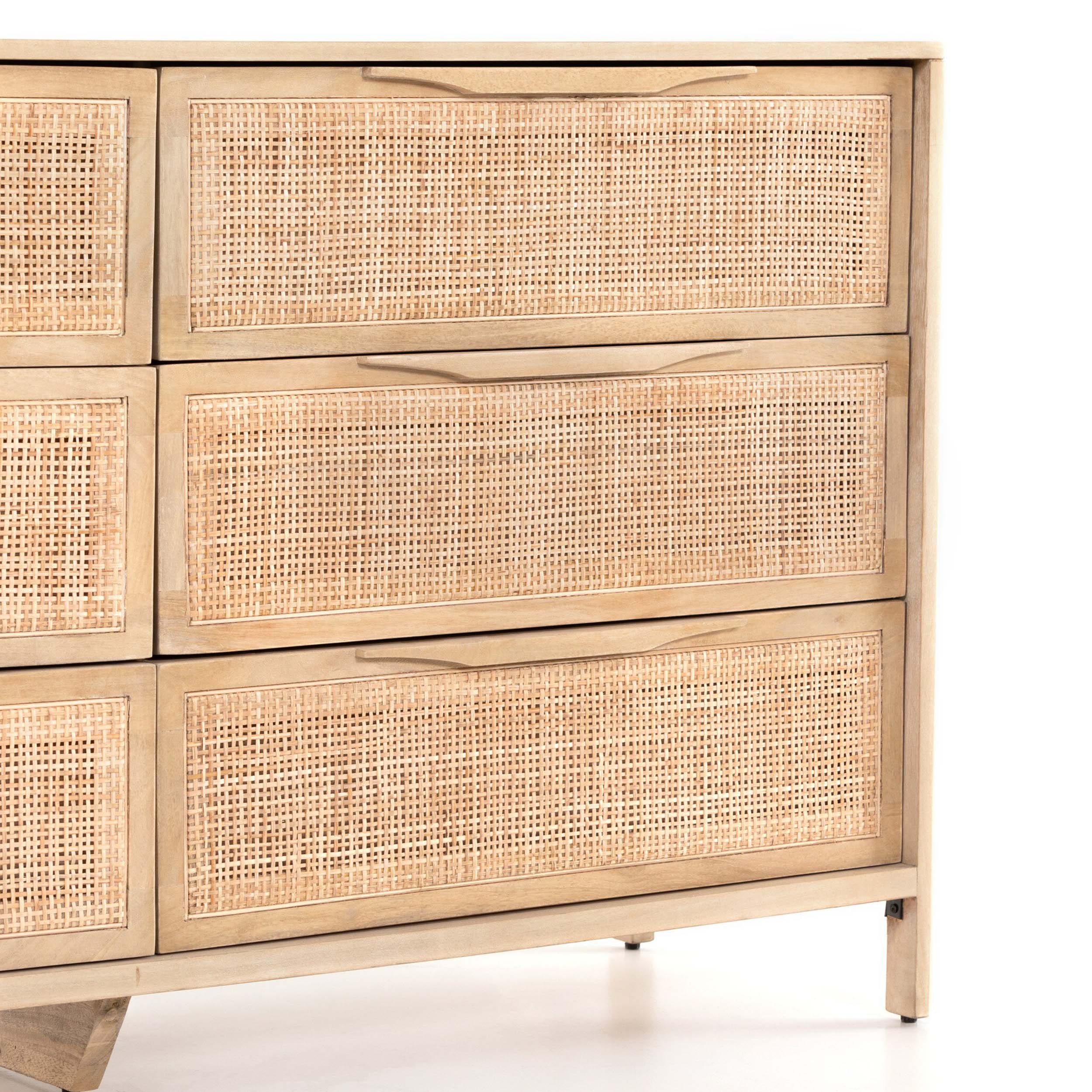 Sydney 6 Drawer Dresser, Natural Mango