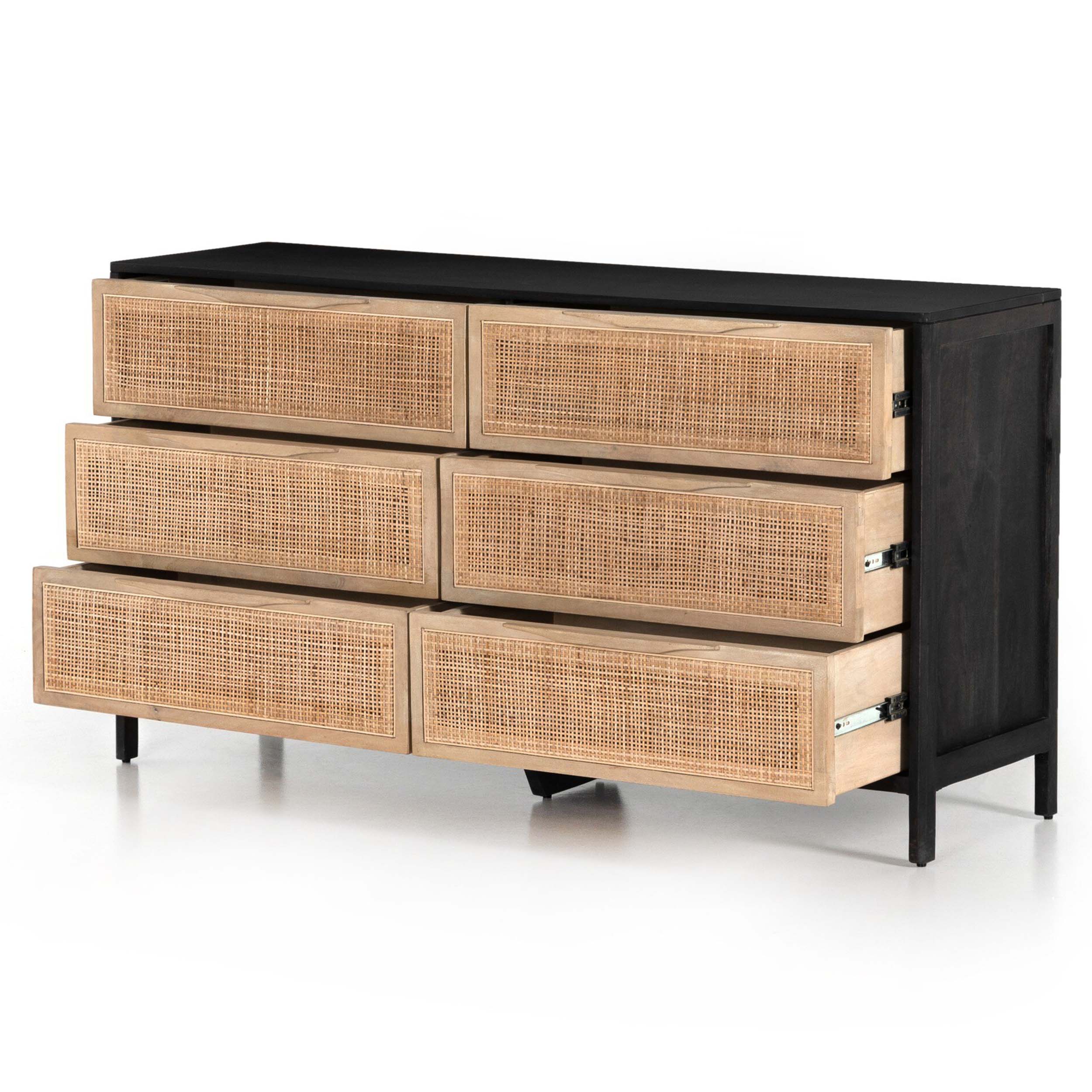 Sydney 6 Drawer Dresser, Black Wash