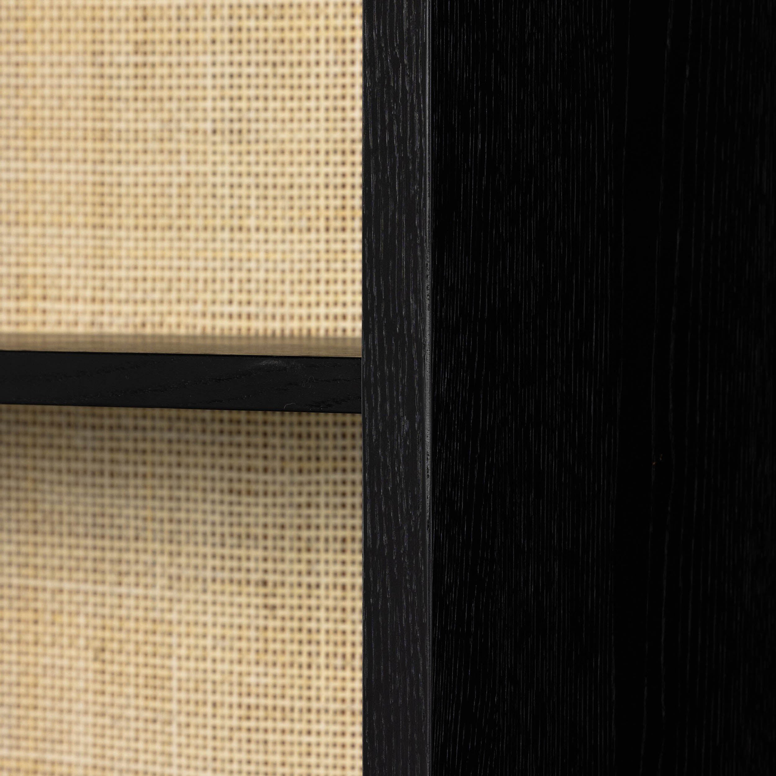 Higgs Bookcase, Brushed Ebony Oak Veneer
