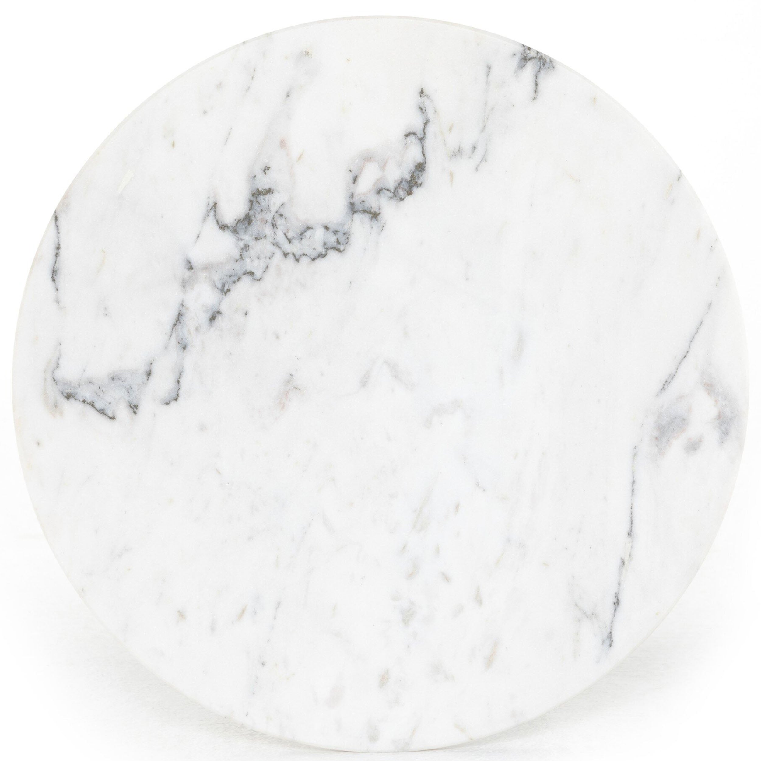 Armon End Table, Charcoal and White Marble