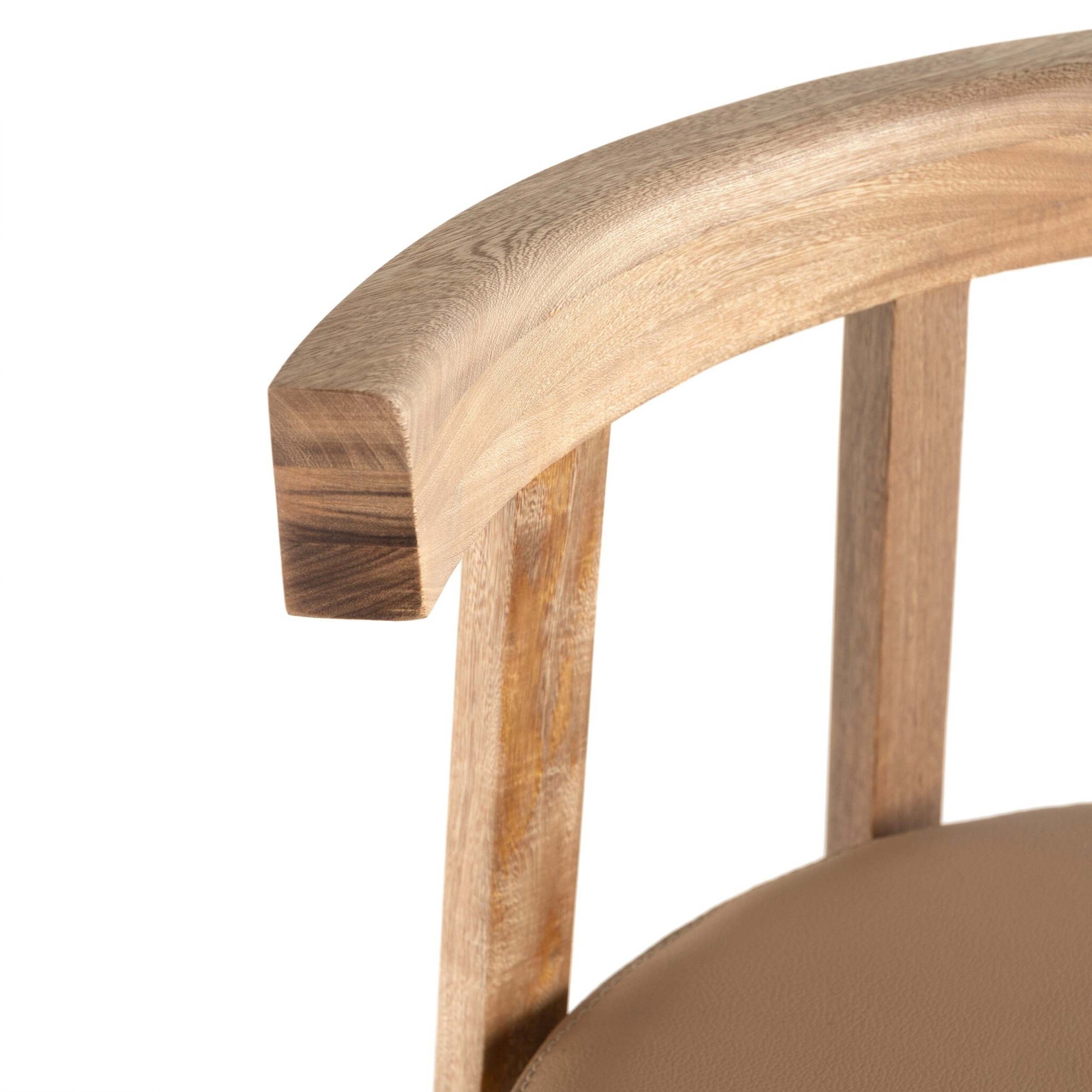 Tex Bar + Counter Stool, Natural Leather, Natural Leather