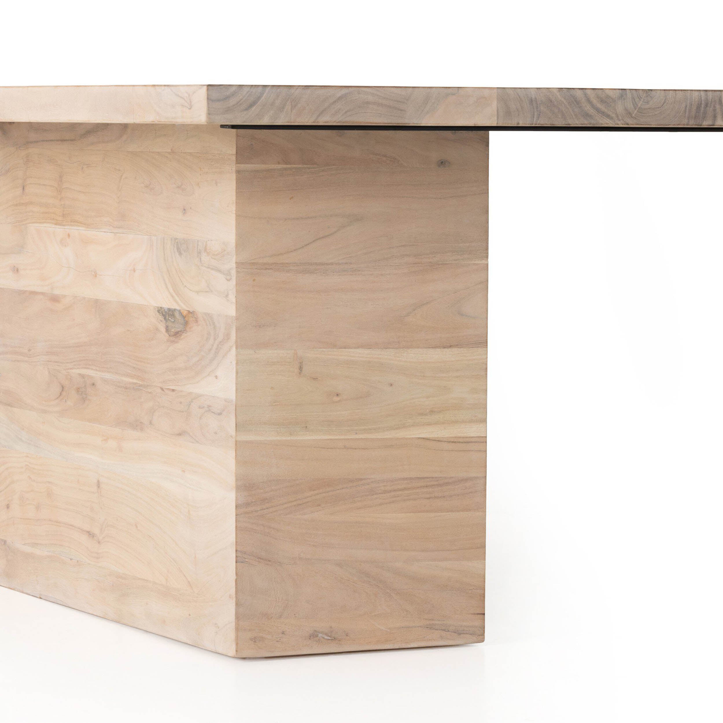 Yvonne Dining Table, Whitewash Acacia