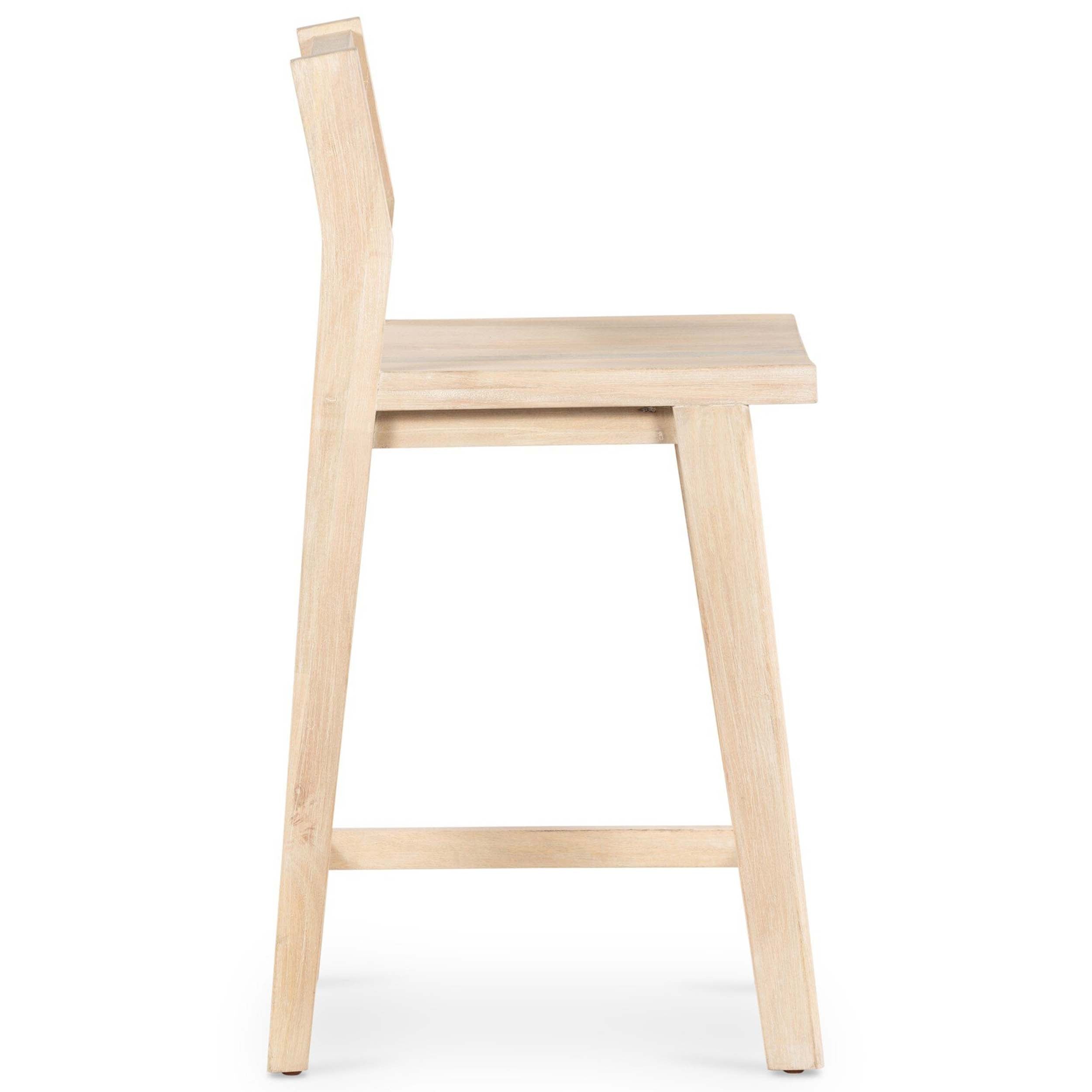 Clarita Bar + Counter Stool, White Wash Mango