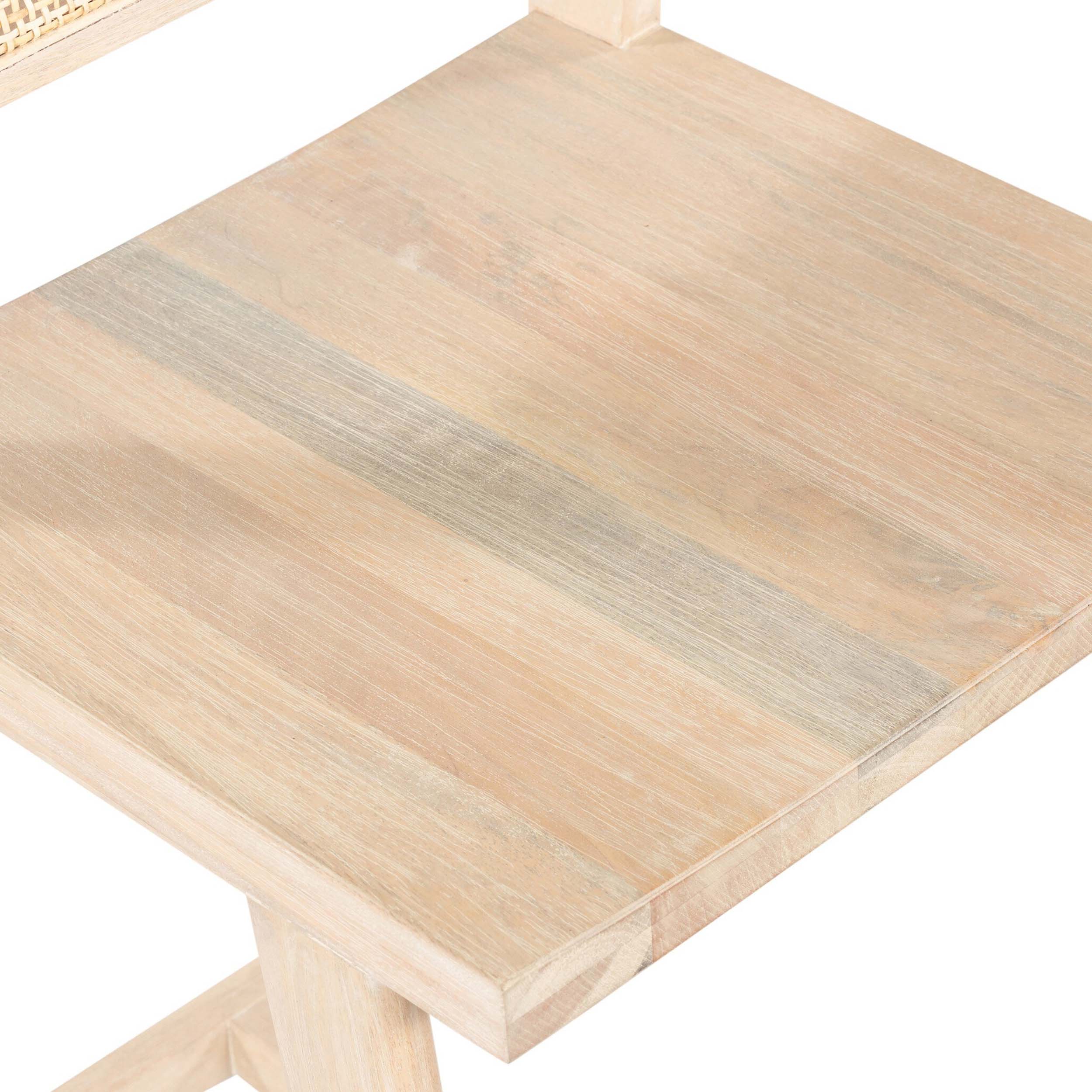 Clarita Bar + Counter Stool, White Wash Mango