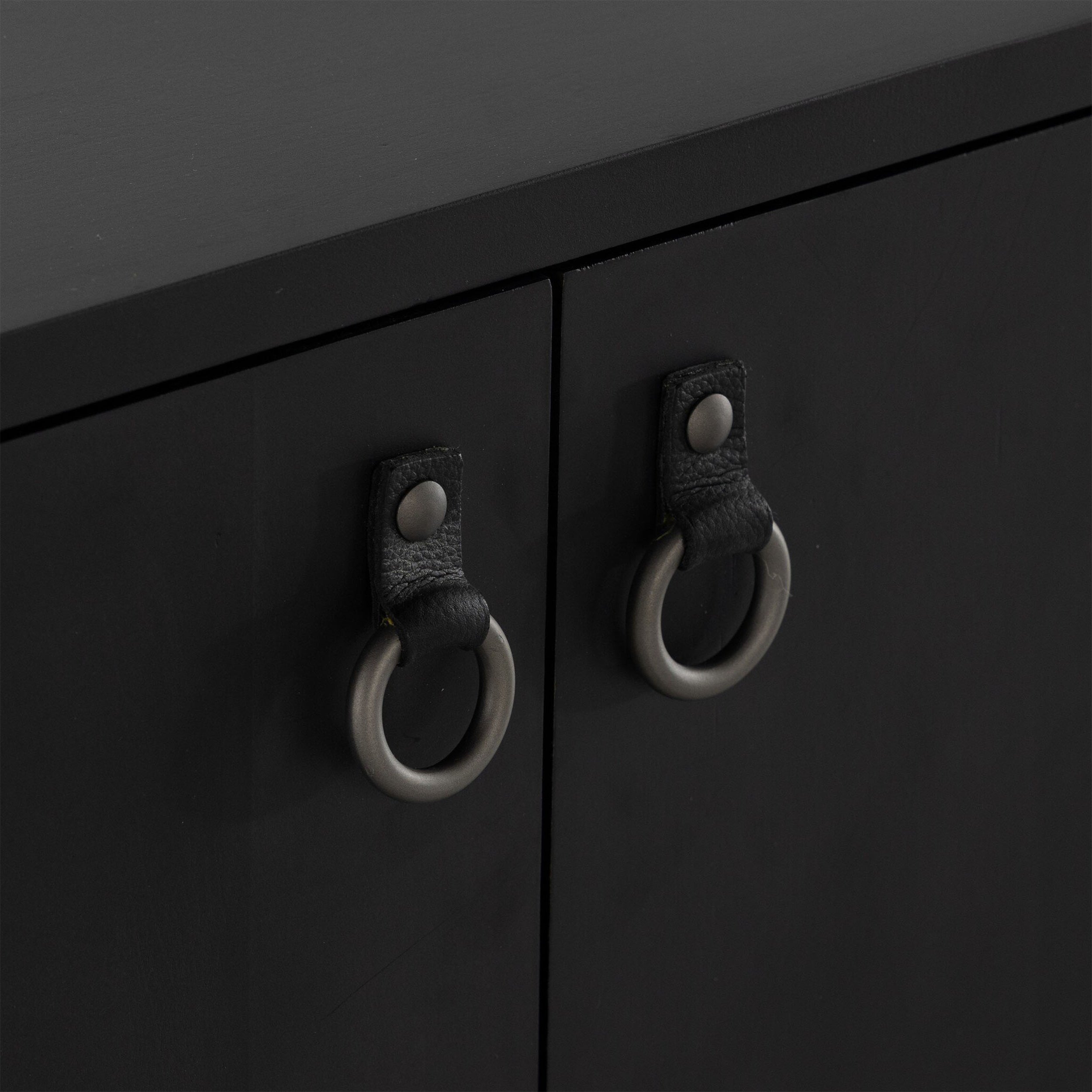 Isador Bar Cabinet, Black Wash Poplar