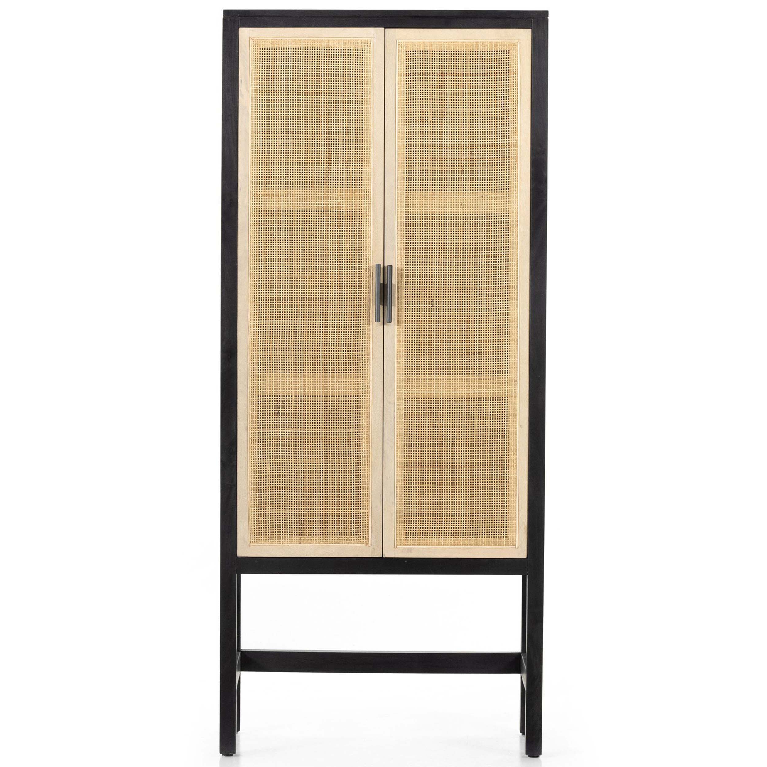 Caprice Narrow Cabinet, Black Wash Mango
