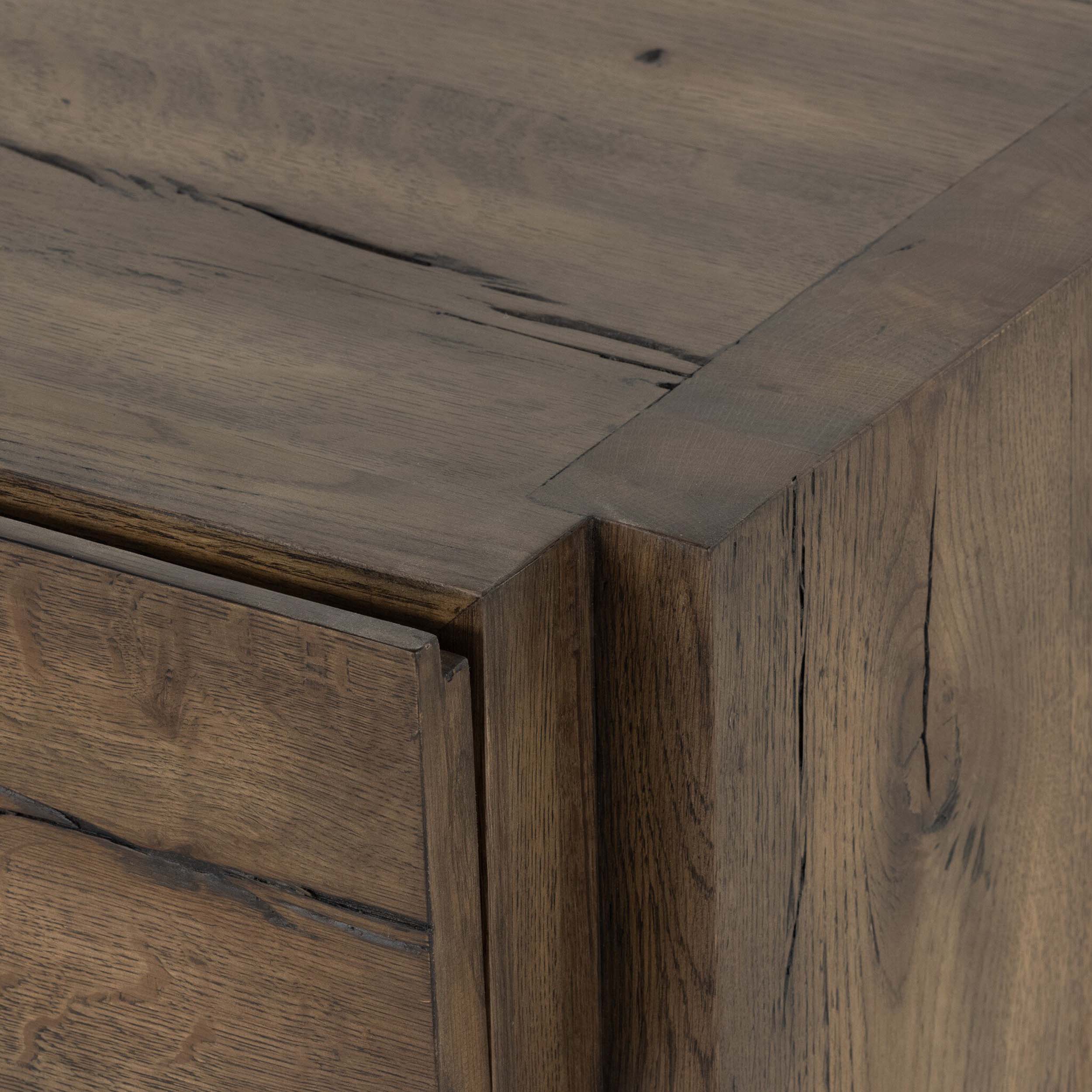 Perrin Nightstand, Rustic Fawn Veneer