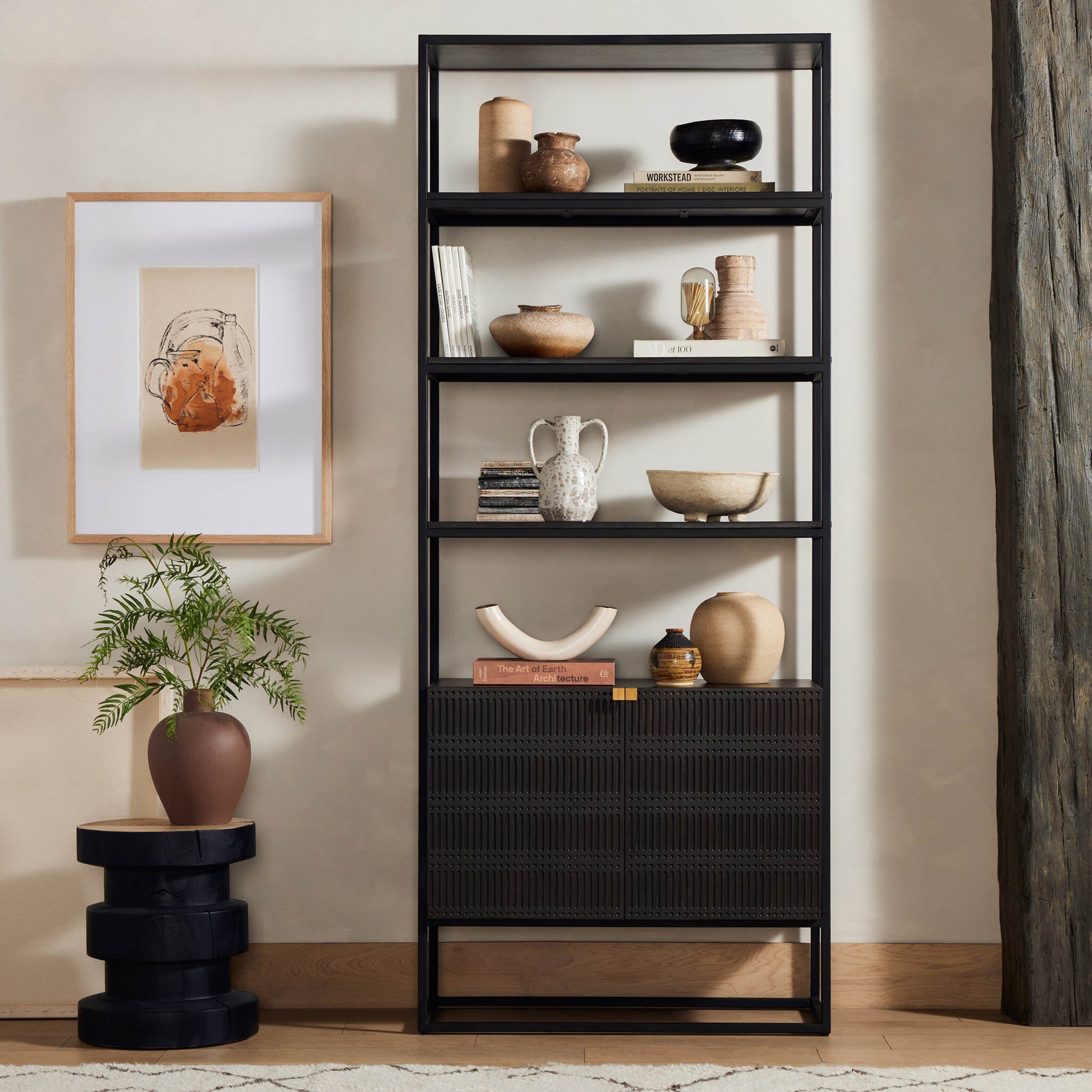 Kelby Bookcase, Gunmetal