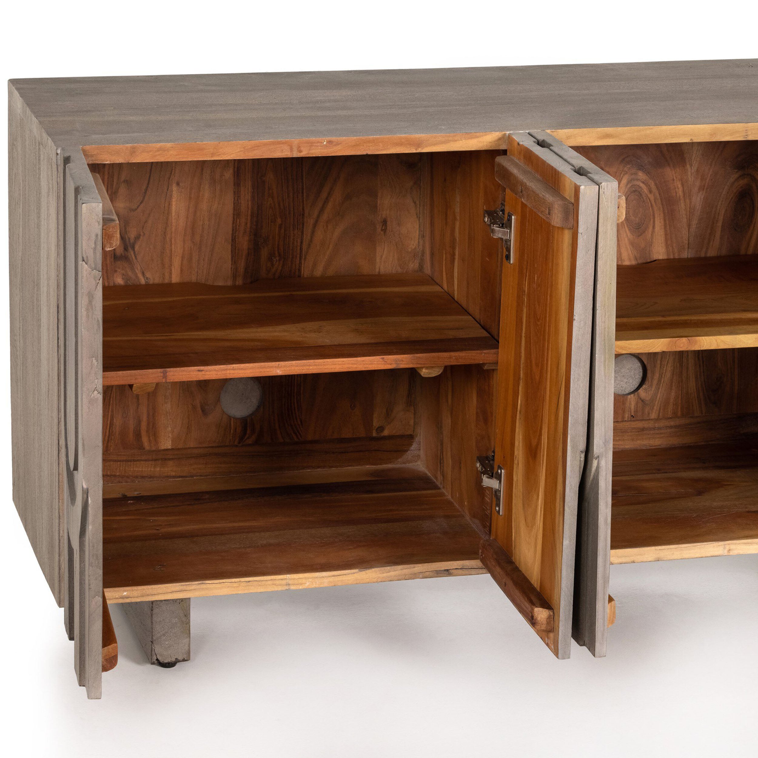 Rivka Media Console, Aged Grey