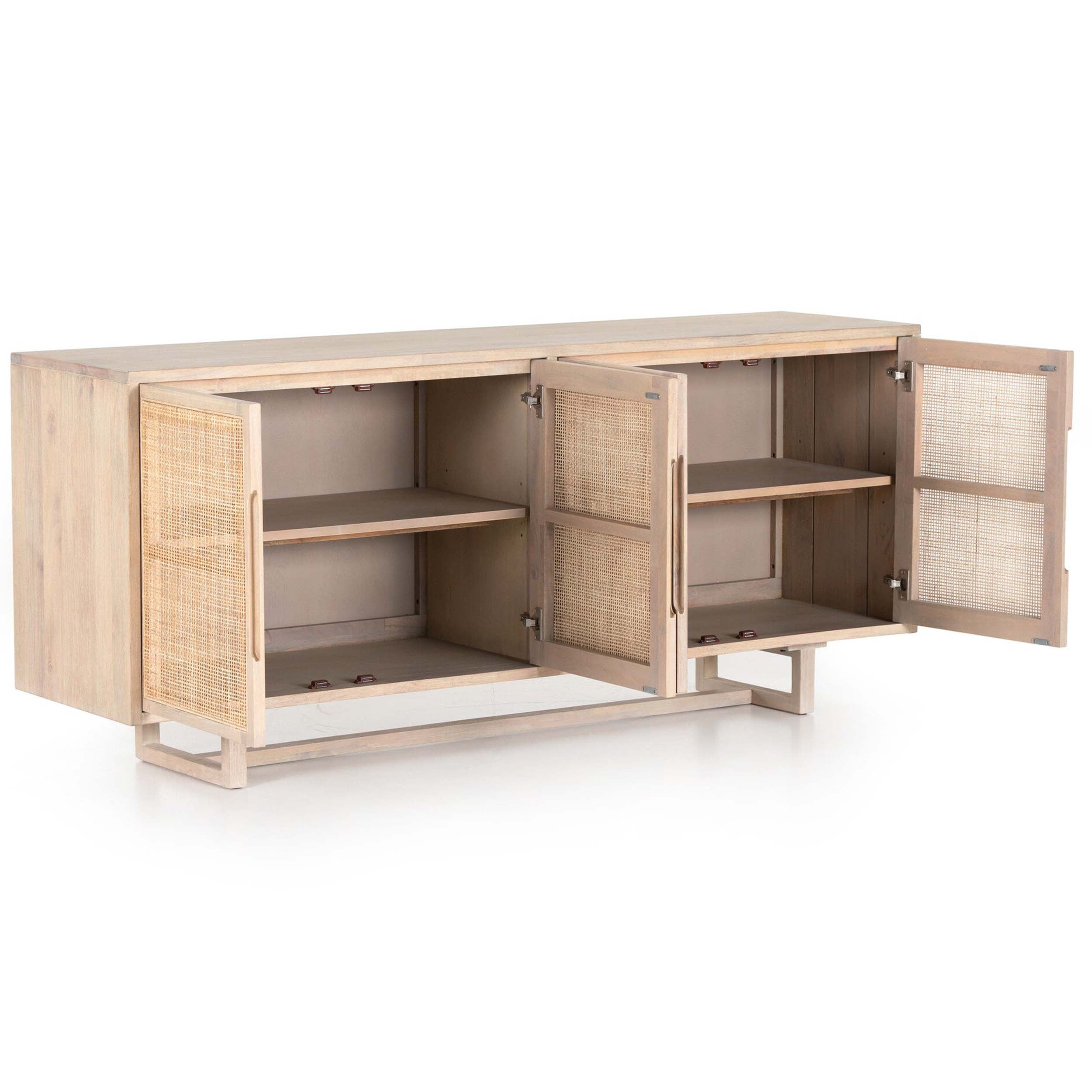 Clarita Sideboard, White Wash Mango