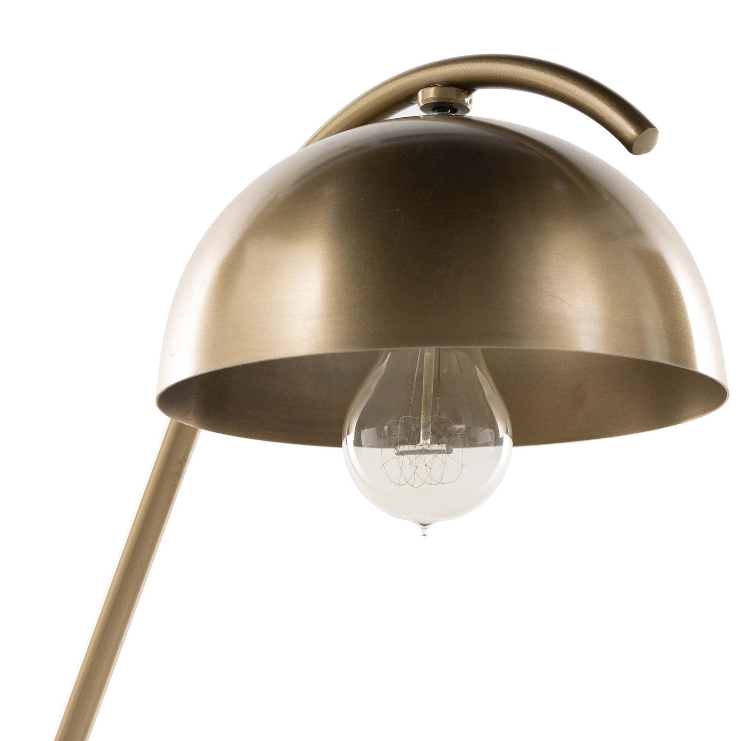 Becker Table Lamp, Charcoal and White Marble