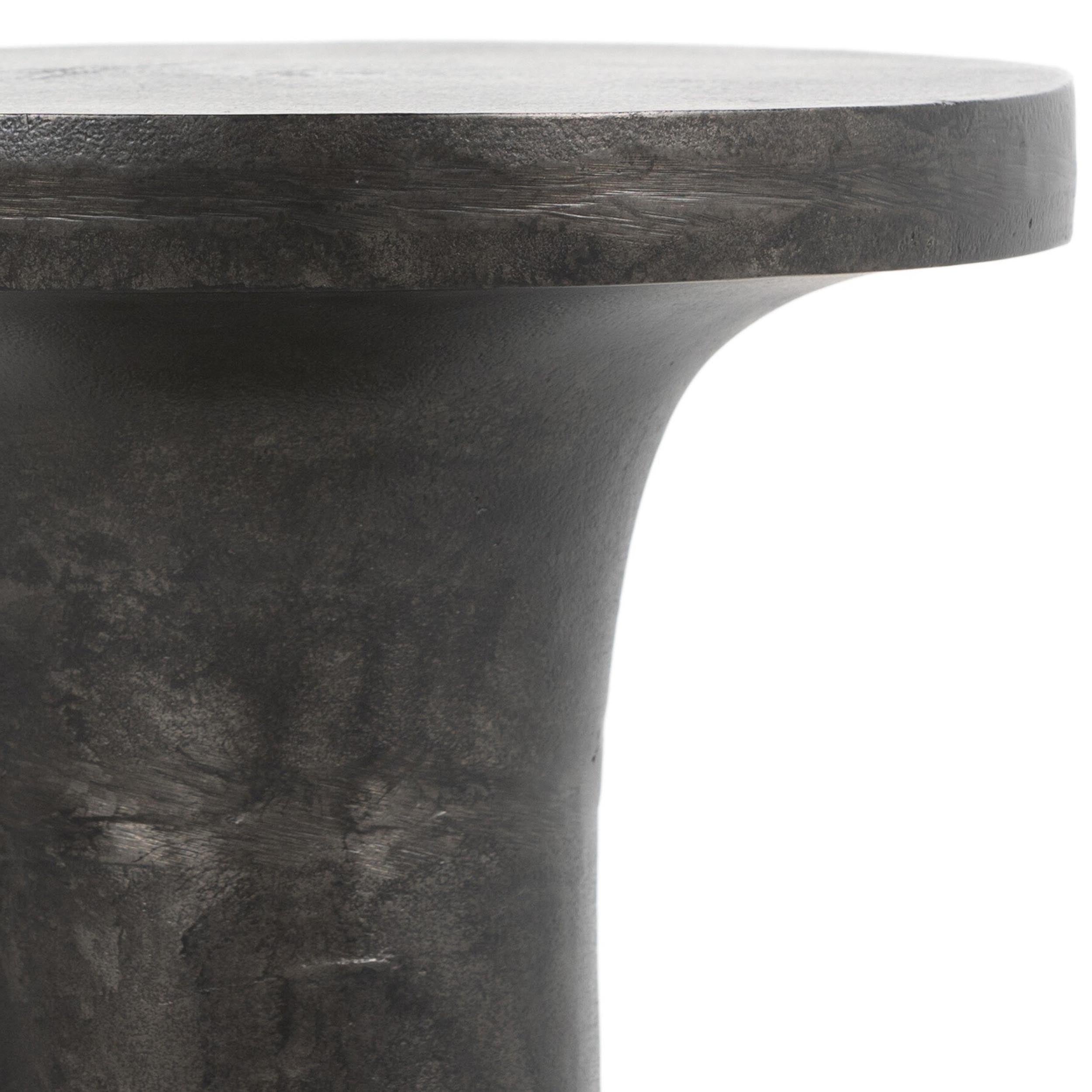 Gino End Table, Raw Black