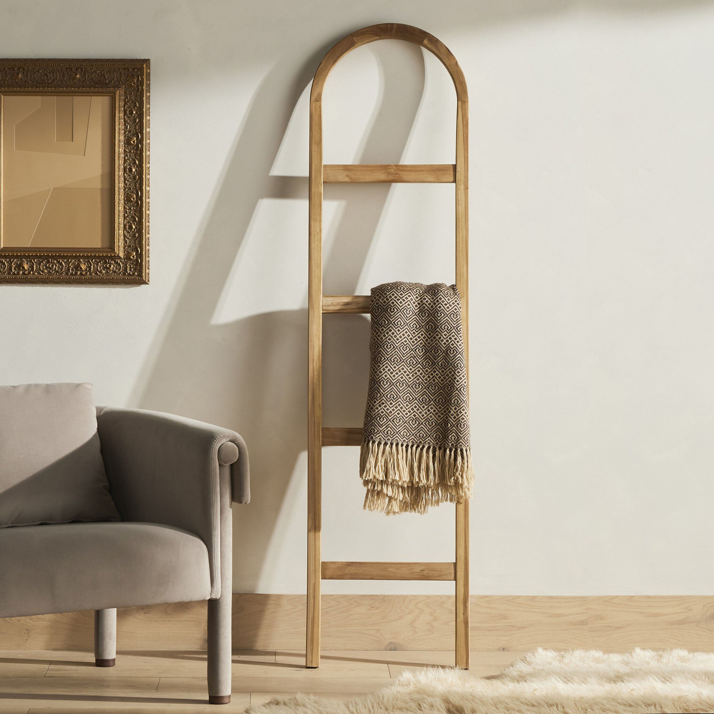 Arched Ladder, Natural Teak