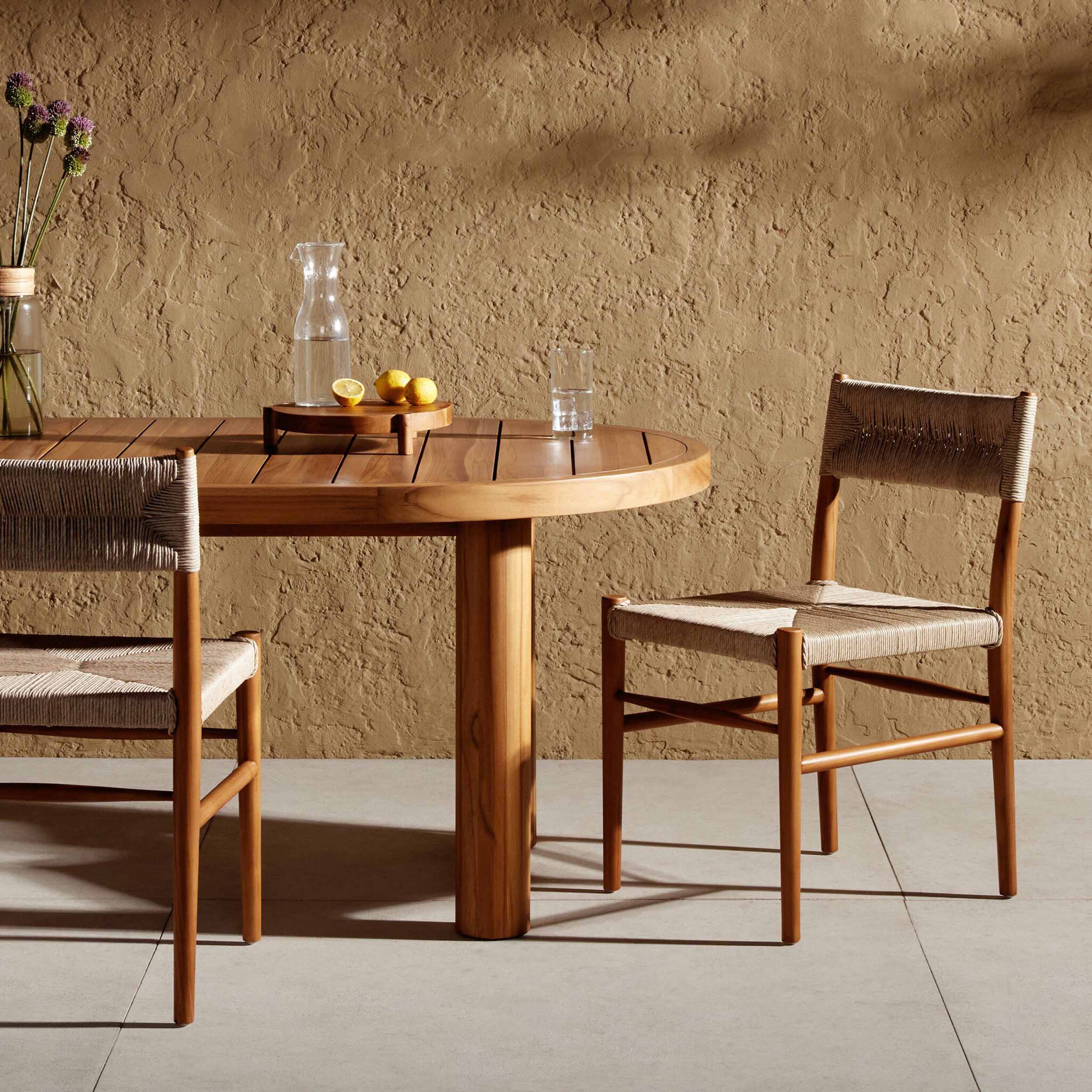 Lomas Outdoor Dining Chair, Vintage White