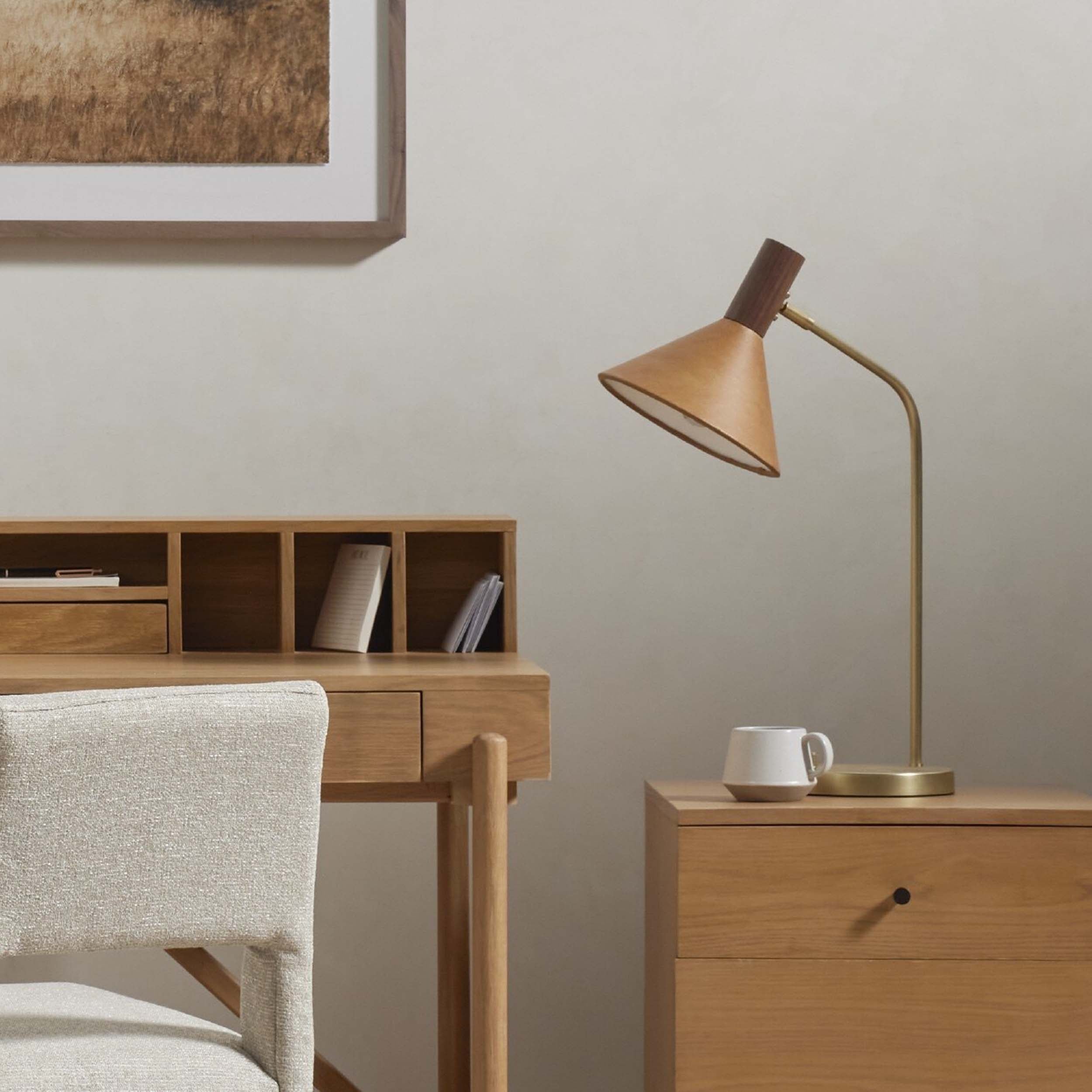 Cullen Task Lamp, Antique Brass