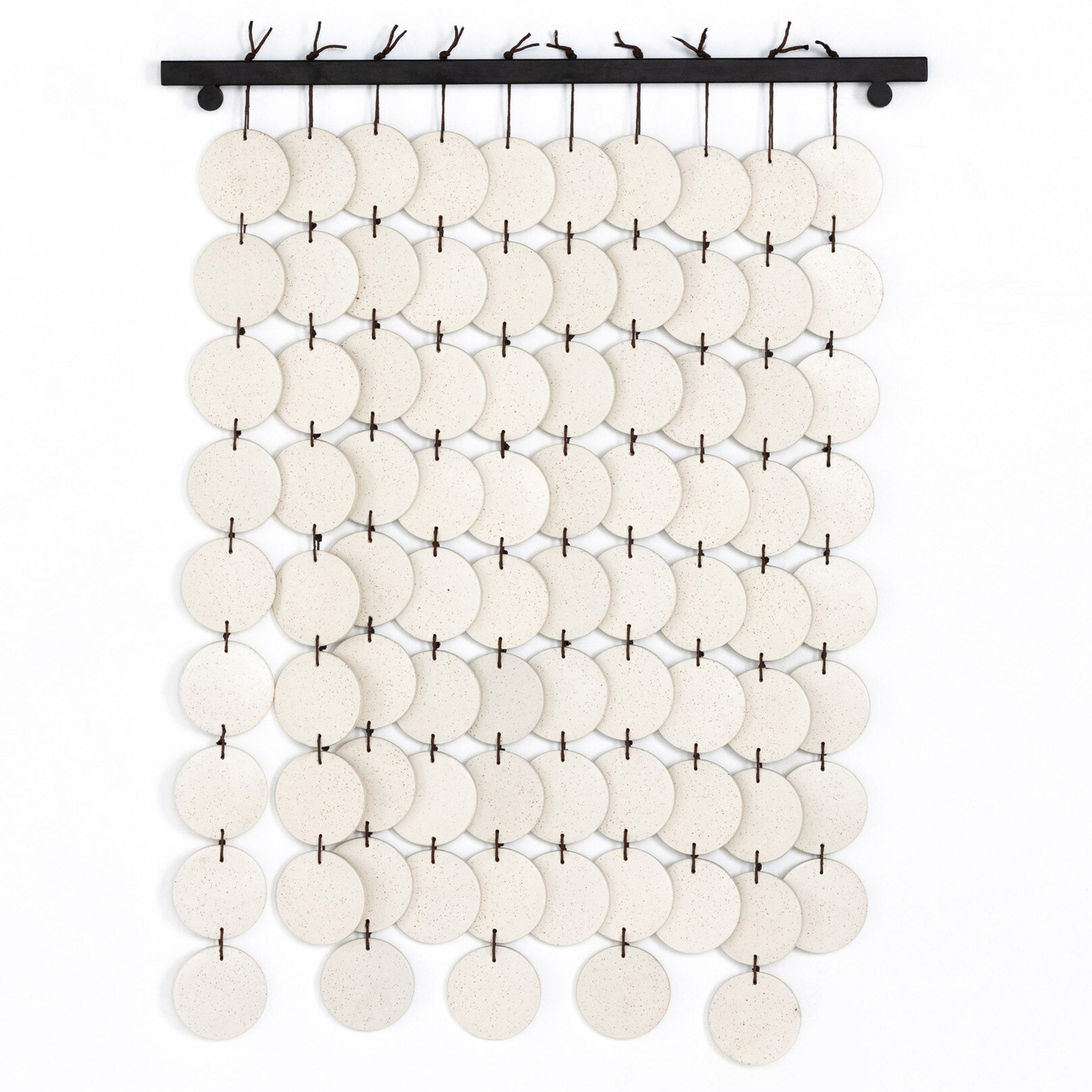 Ceramic Wall Hanging, Speckled Cream Ceramic
