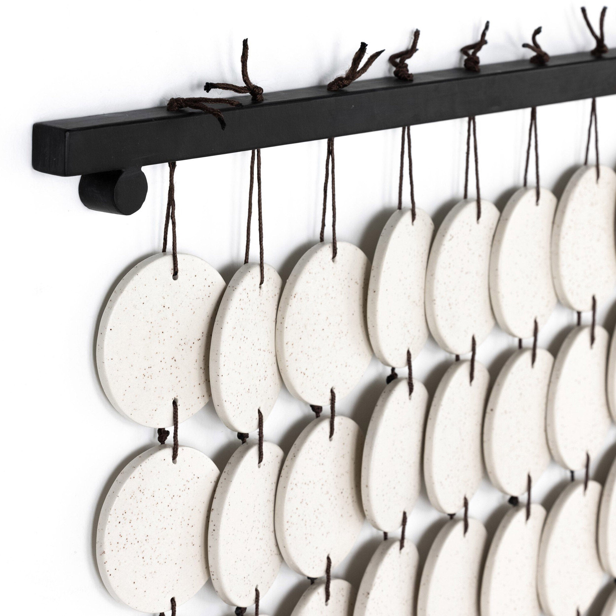 Ceramic Wall Hanging, Speckled Cream Ceramic