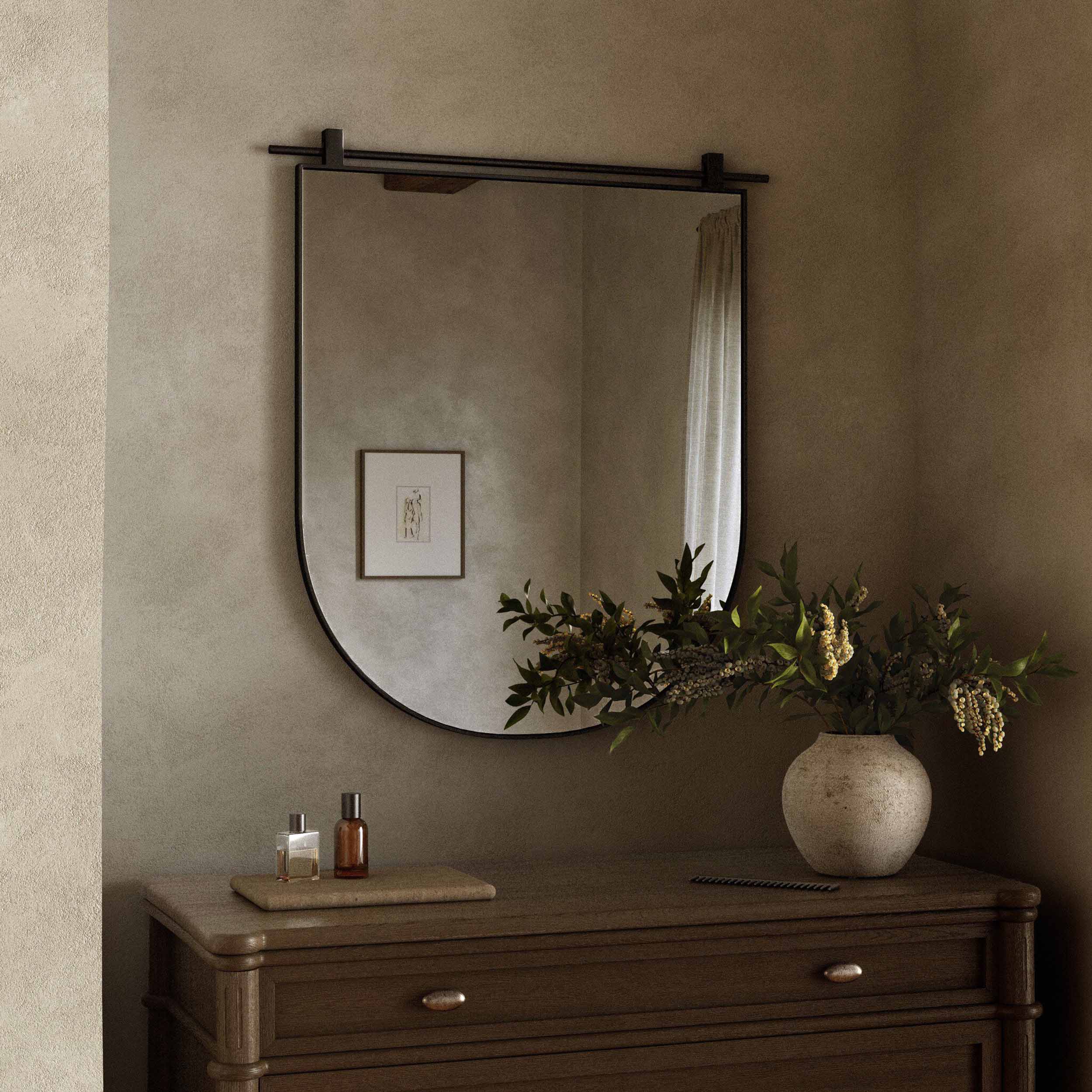 Chico Arch Mirror, Antiqued Iron