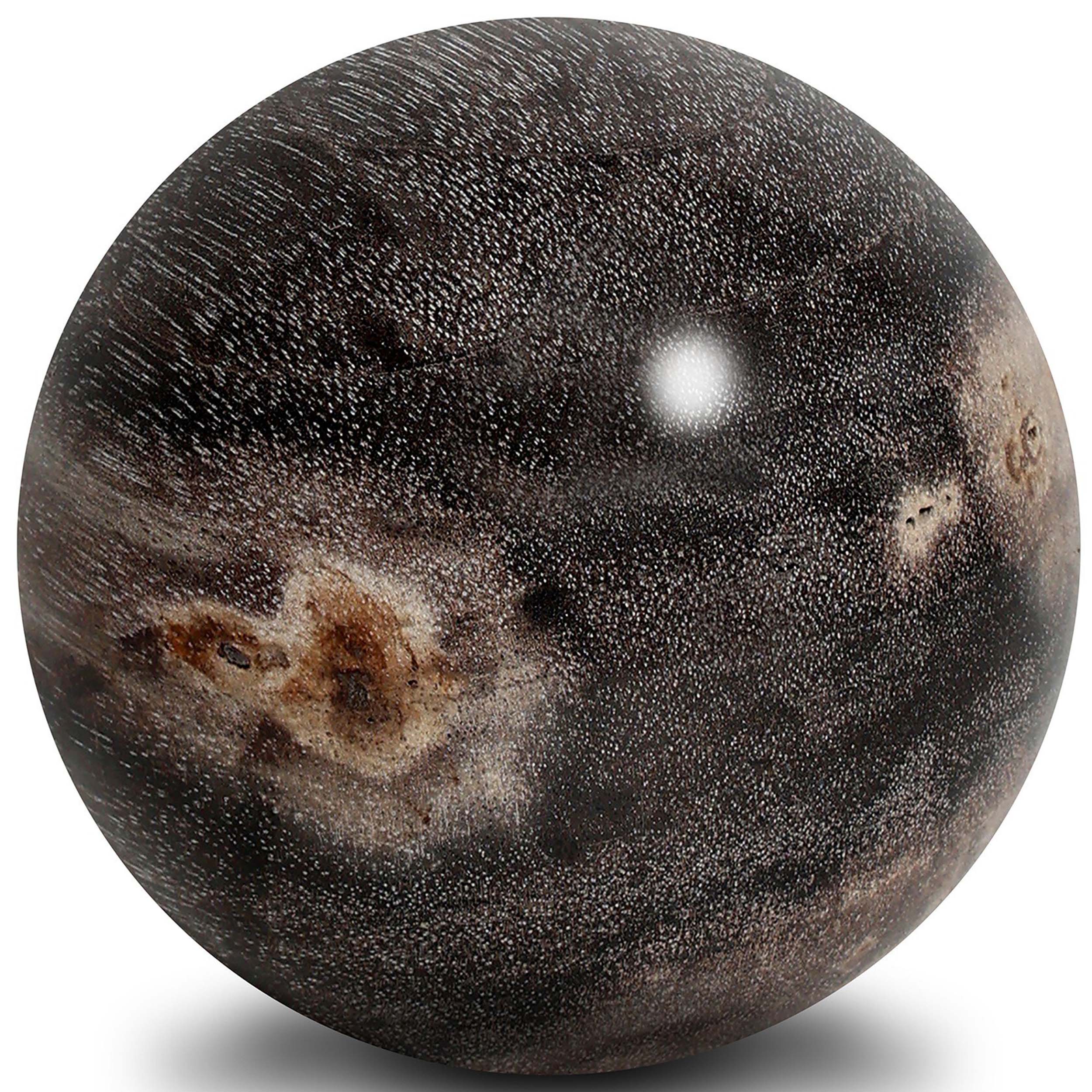 Petrified Wood Balls, Set Of 3, Dark Petrified Wood